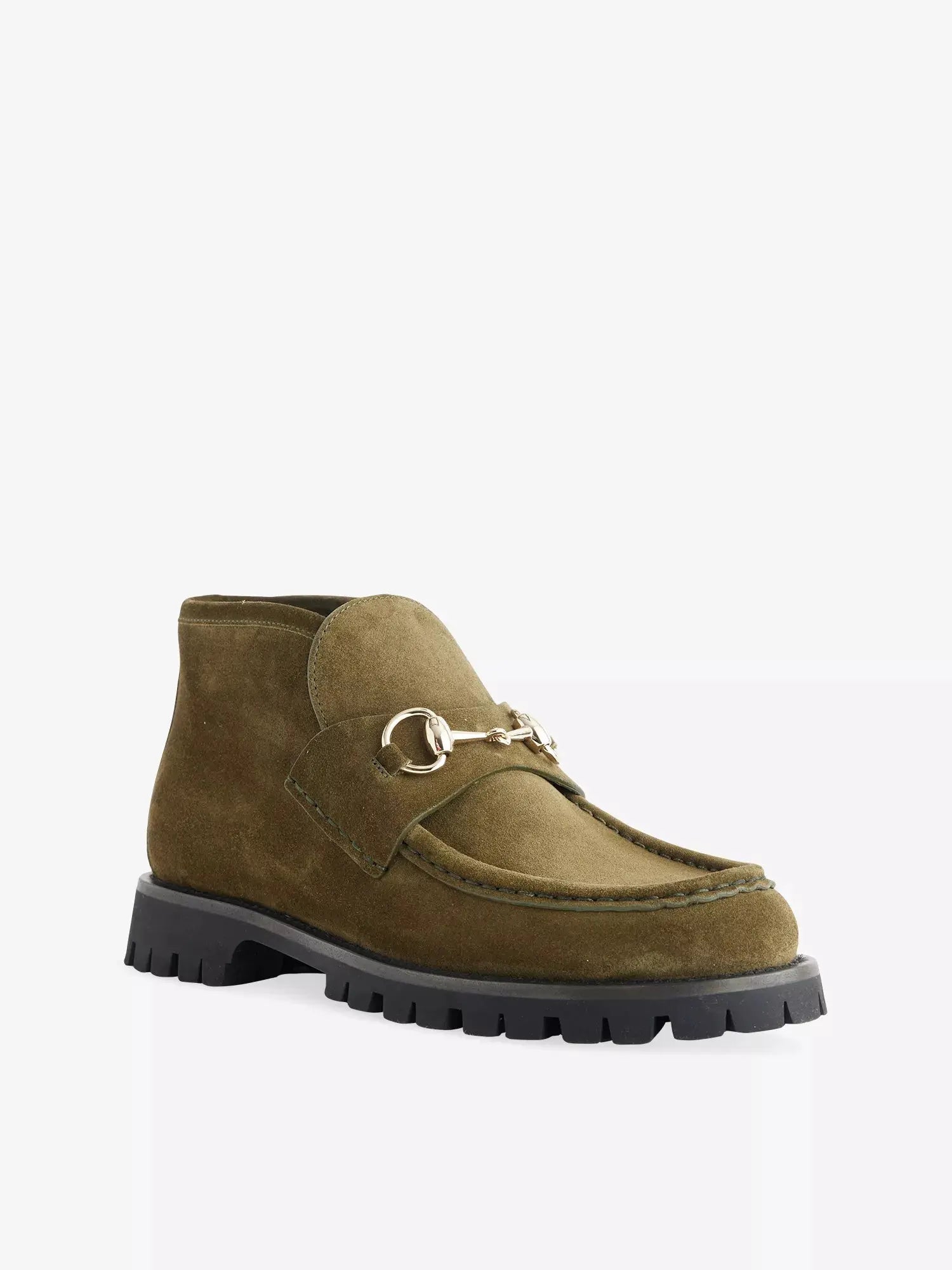 Women's Horsebit Suede Boots Gucci