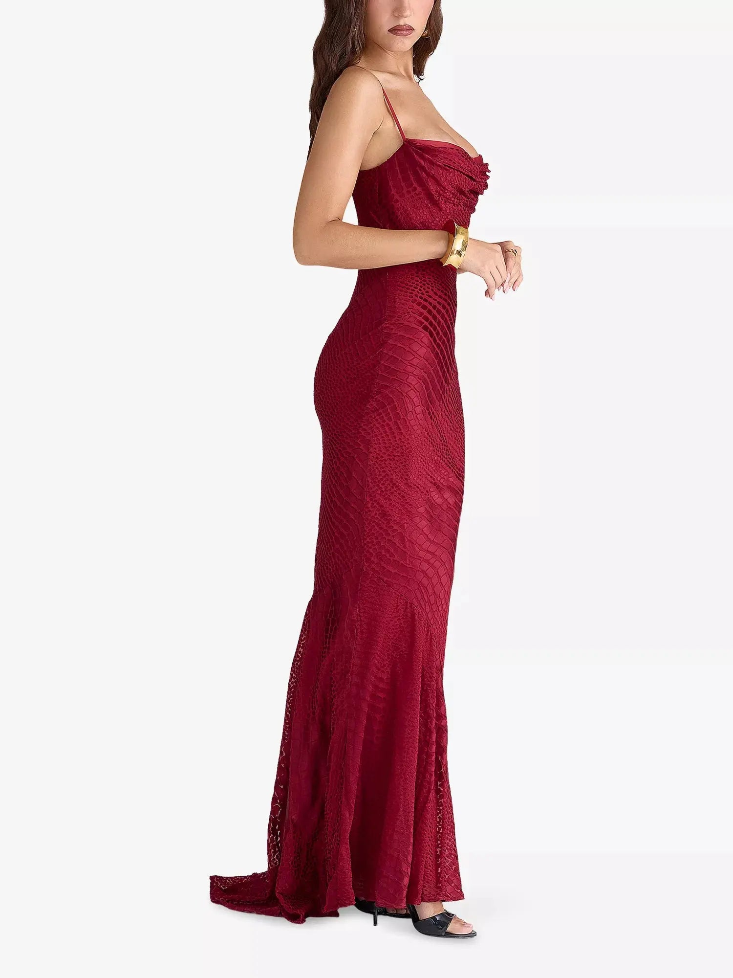 Women's Nalani Fishtail Satin Maxi Gown House of CB