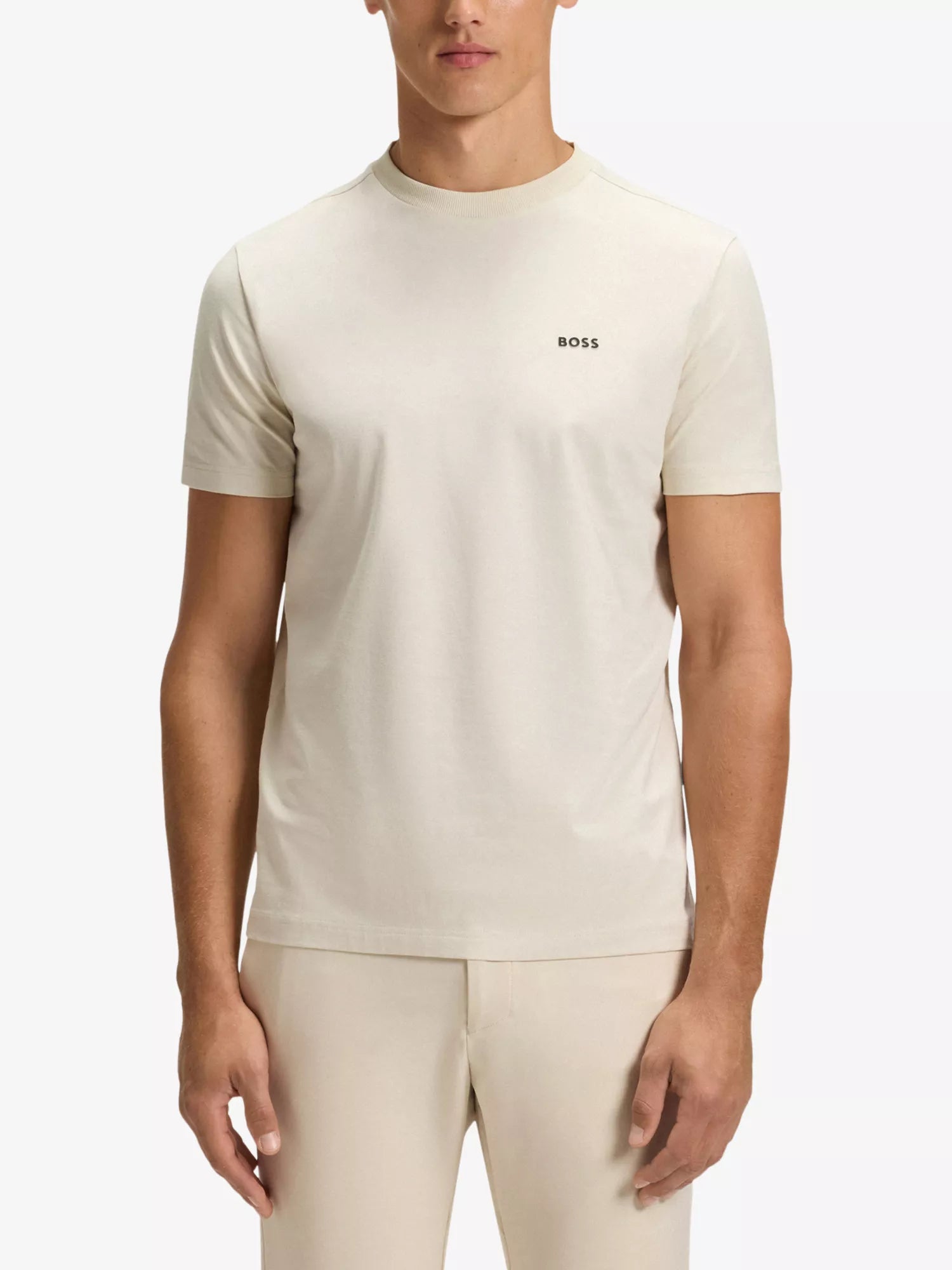 Brand-Embossed Short-Sleeved Stretch-Cotton T-Shirt