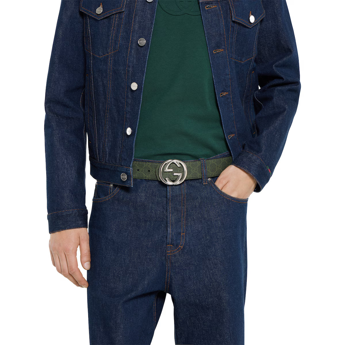 Men's Reversible GG Monogram belt 4cm width Gucci