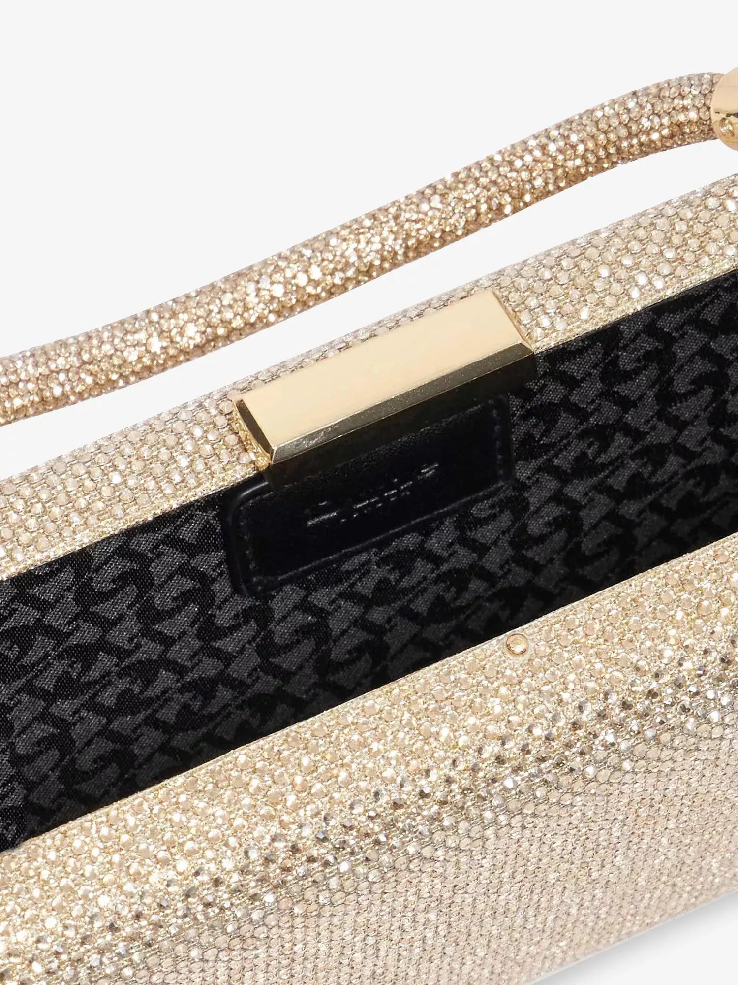 Women's Beaut Diamante Top-Handle Clutch Bag Dune