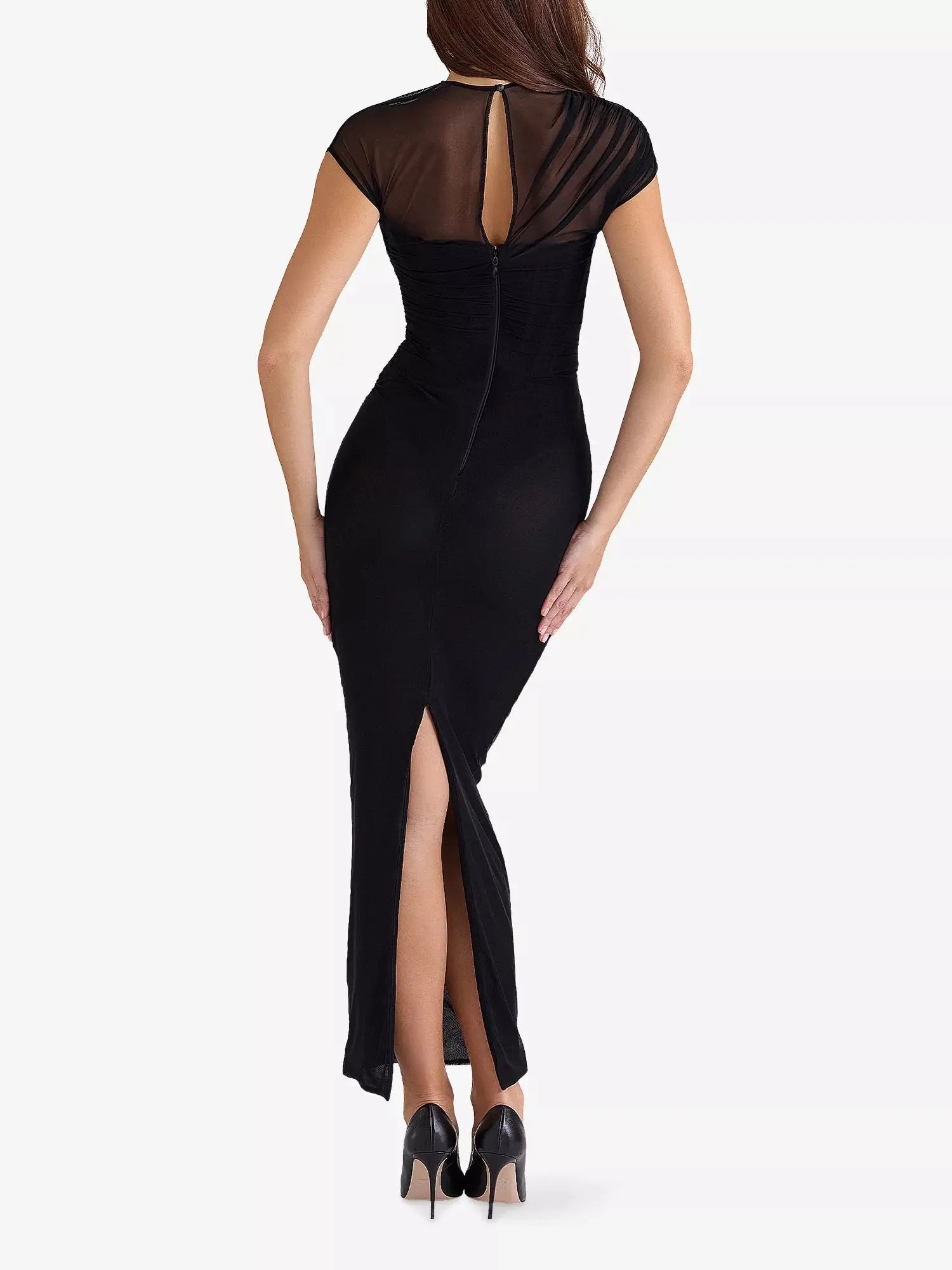 Women's Orelia Draped Mesh Maxi Dress House of CB