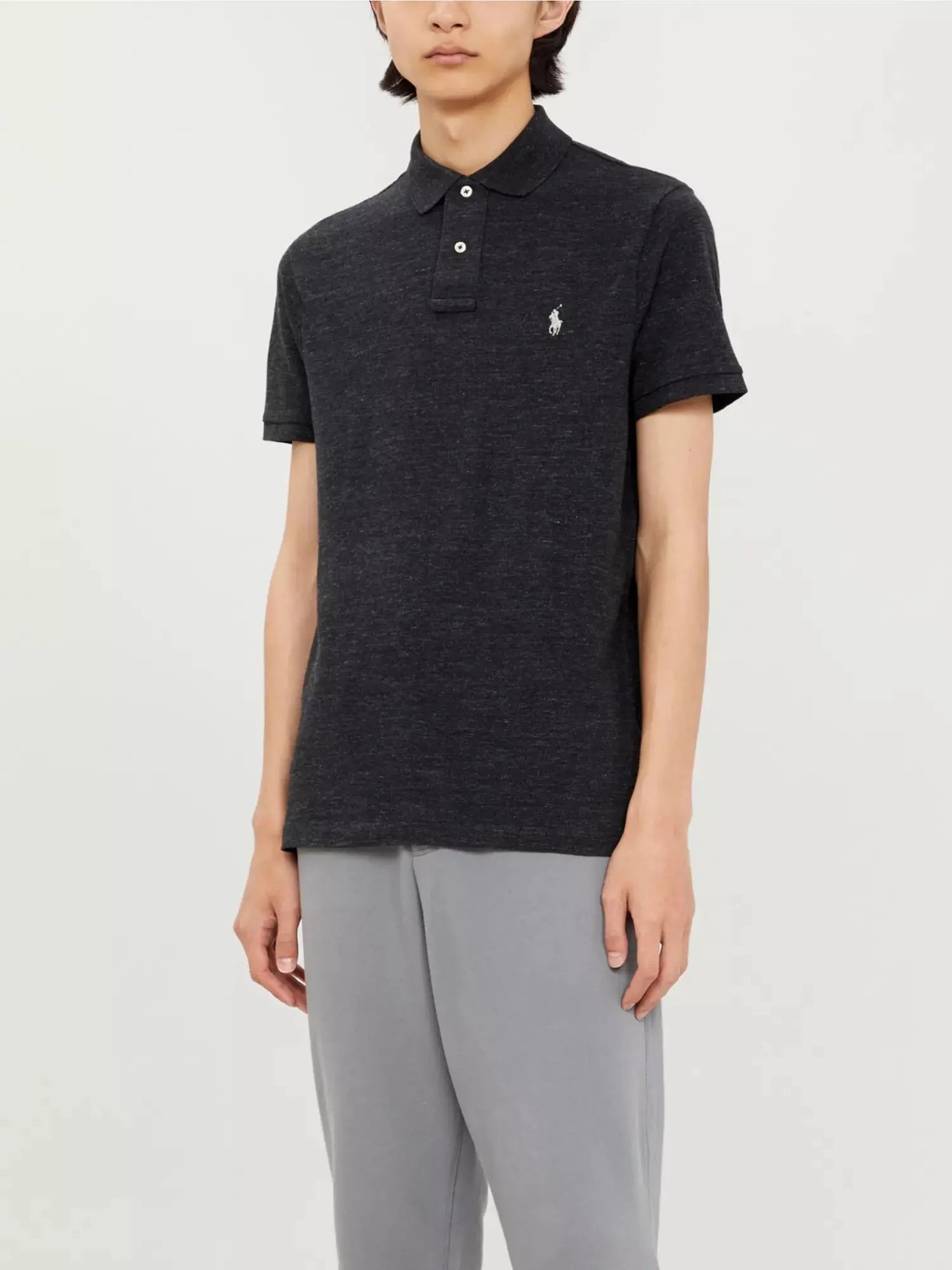 Men's Short-sleeved logo-embroidered custom-fit cotton-piqué polo shirt Polo Ralph Lauren