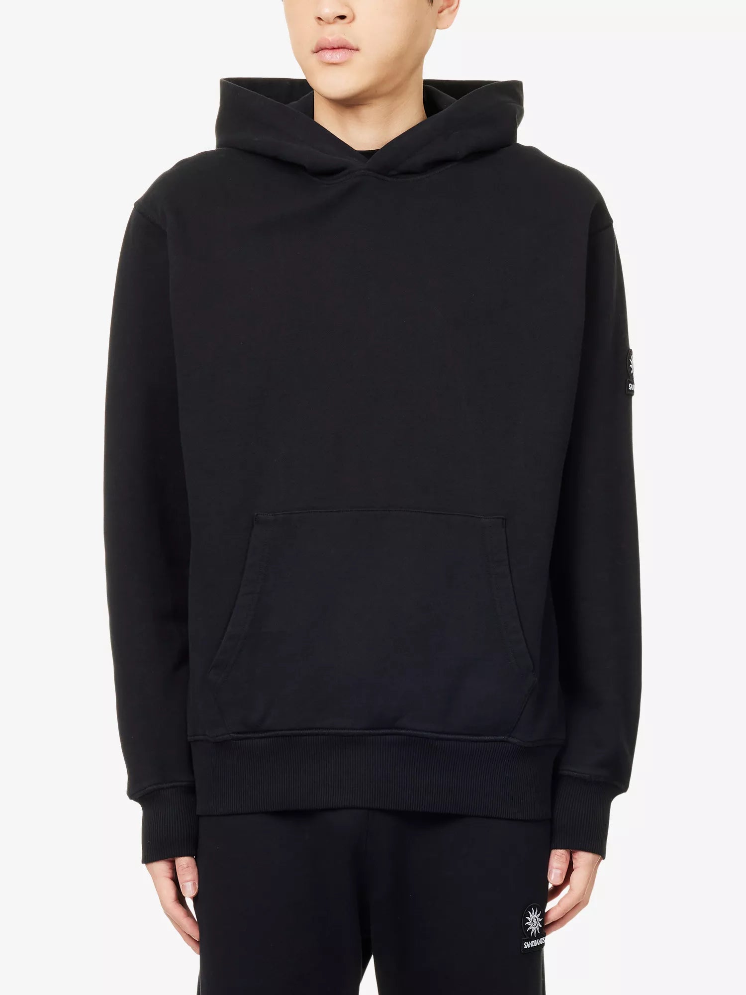 Badge-Logo Relaxed-Fit Cotton Hoodie