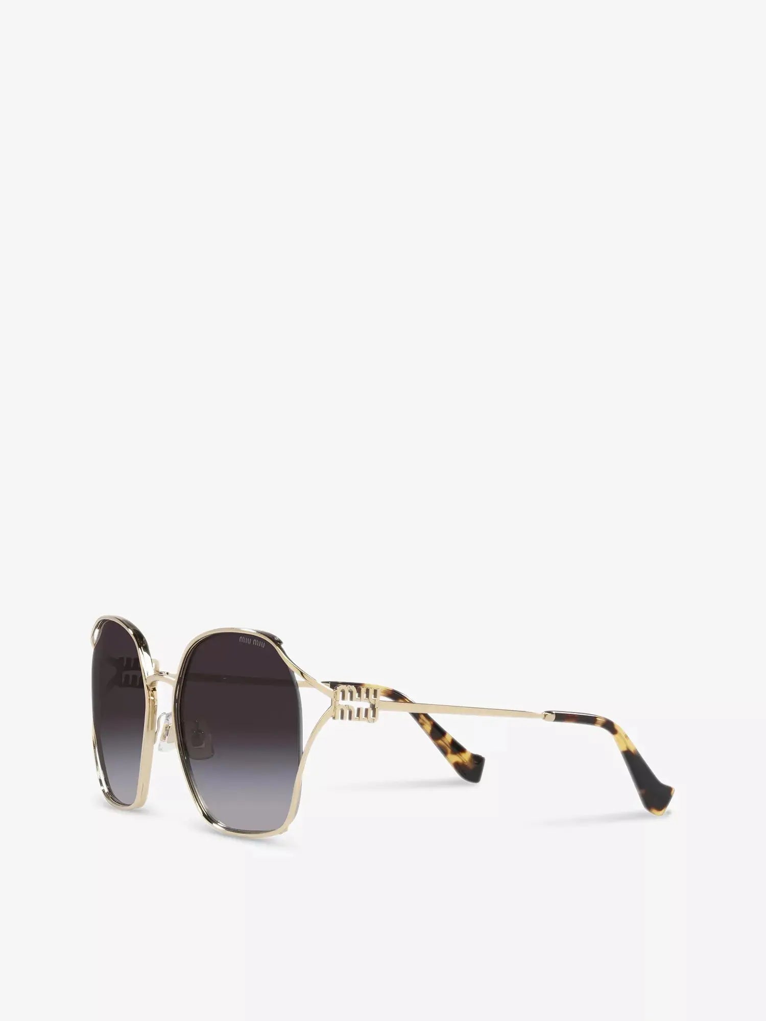 Women's MU 52WS square-frame metal sunglasses Miu Miu