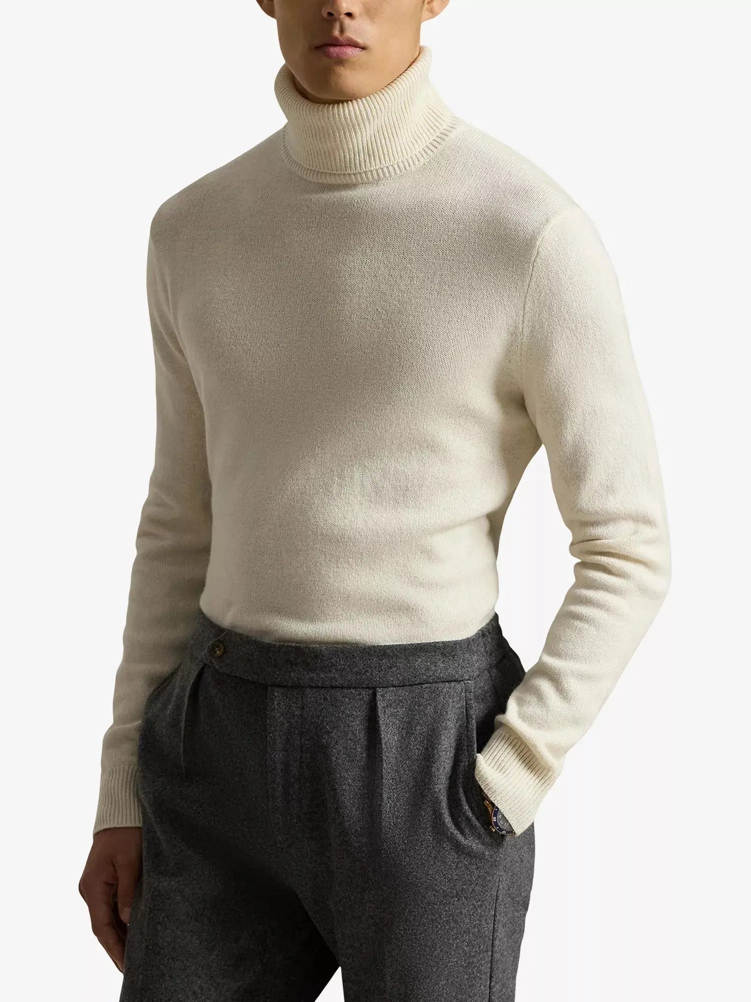 Men's Roll-Neck Logo-Embroidered Wool and Cotton-Blend Jumper Polo Ralph Lauren