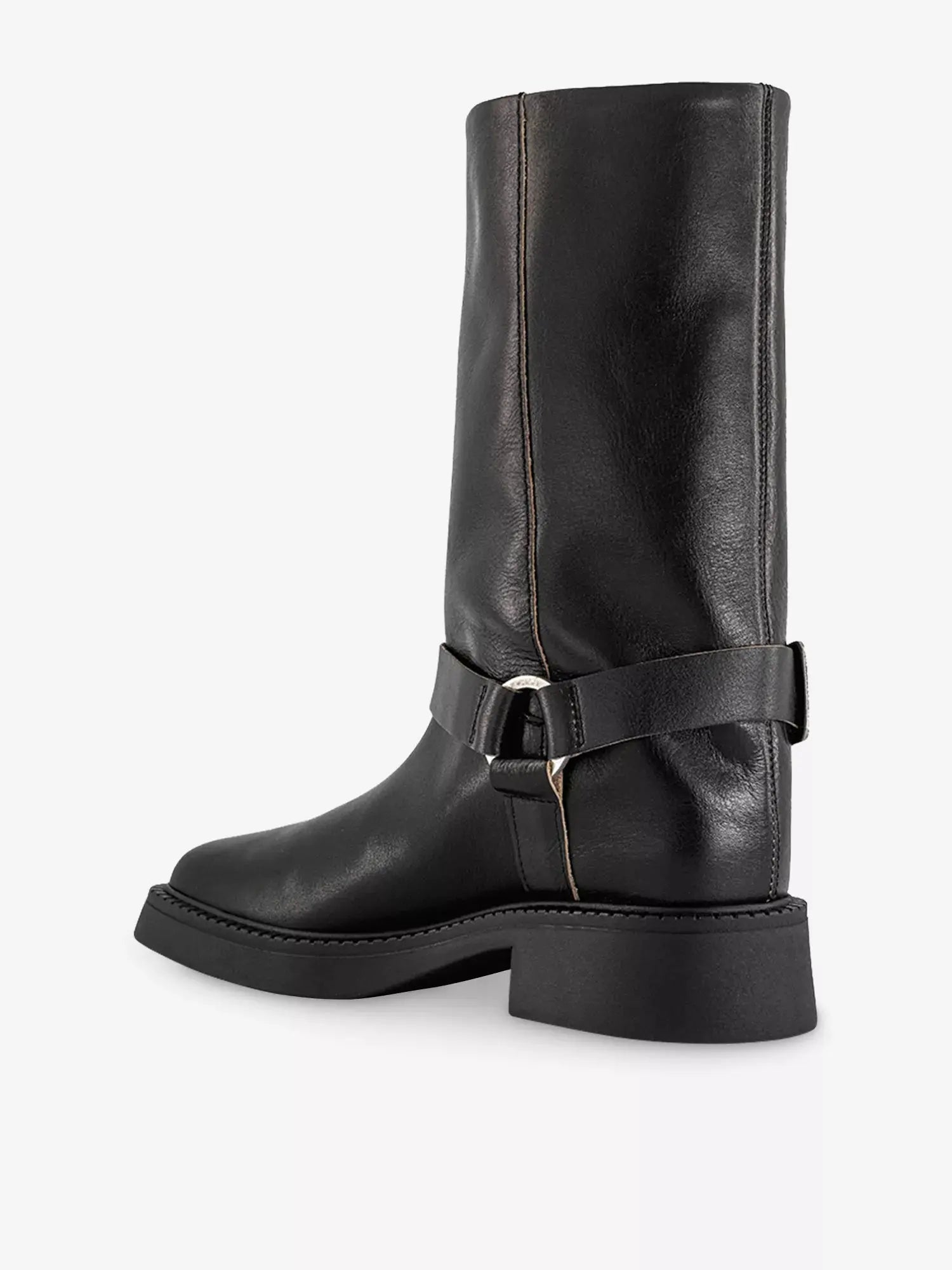 Women's Maitea Leather Flat Ankle Boots Miista