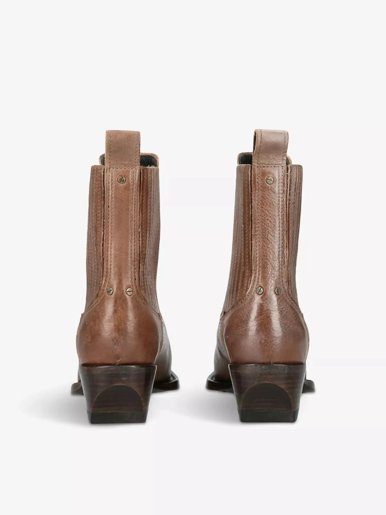 Women's Debbie Beatles leather block-heel ankle boots Golden Goose