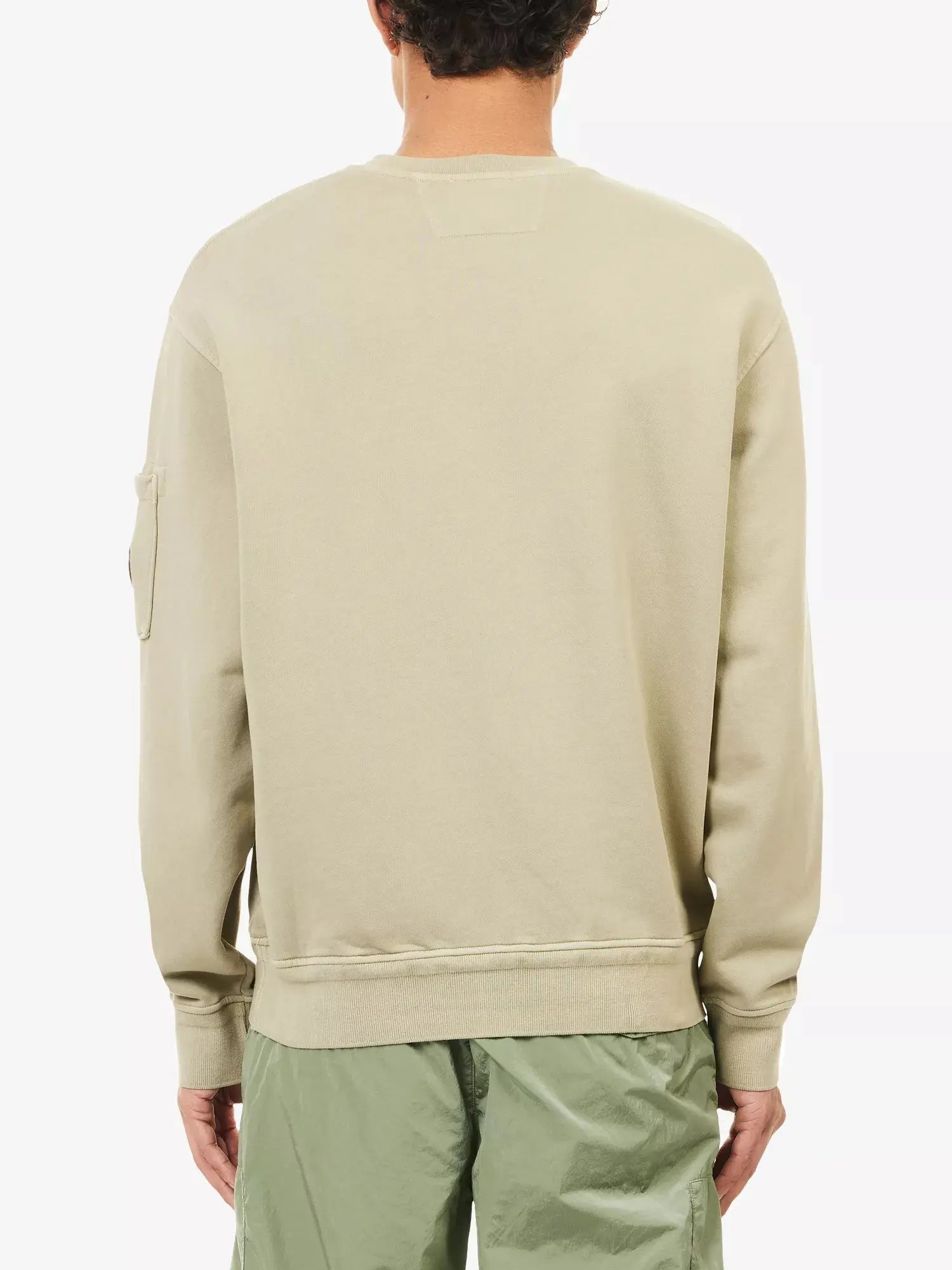 Men's Logo-Patch Crewneck Cotton Jumper CP Company