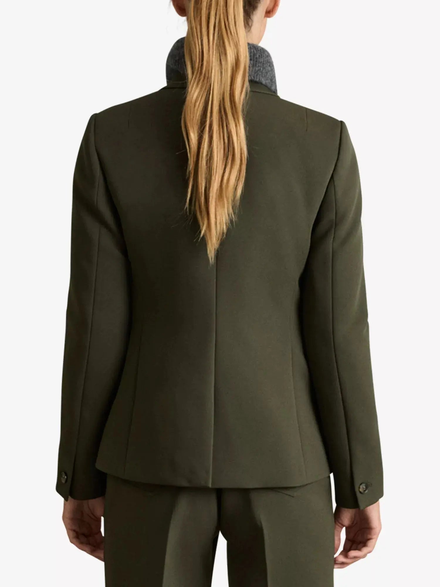 Women's Priya Double-Breasted Polyester-Blend Blazer Reiss