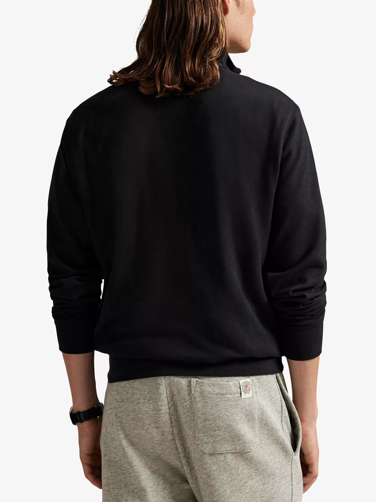 Brand-Embroidered Half-Zip Cotton-Blend Sweatshirt