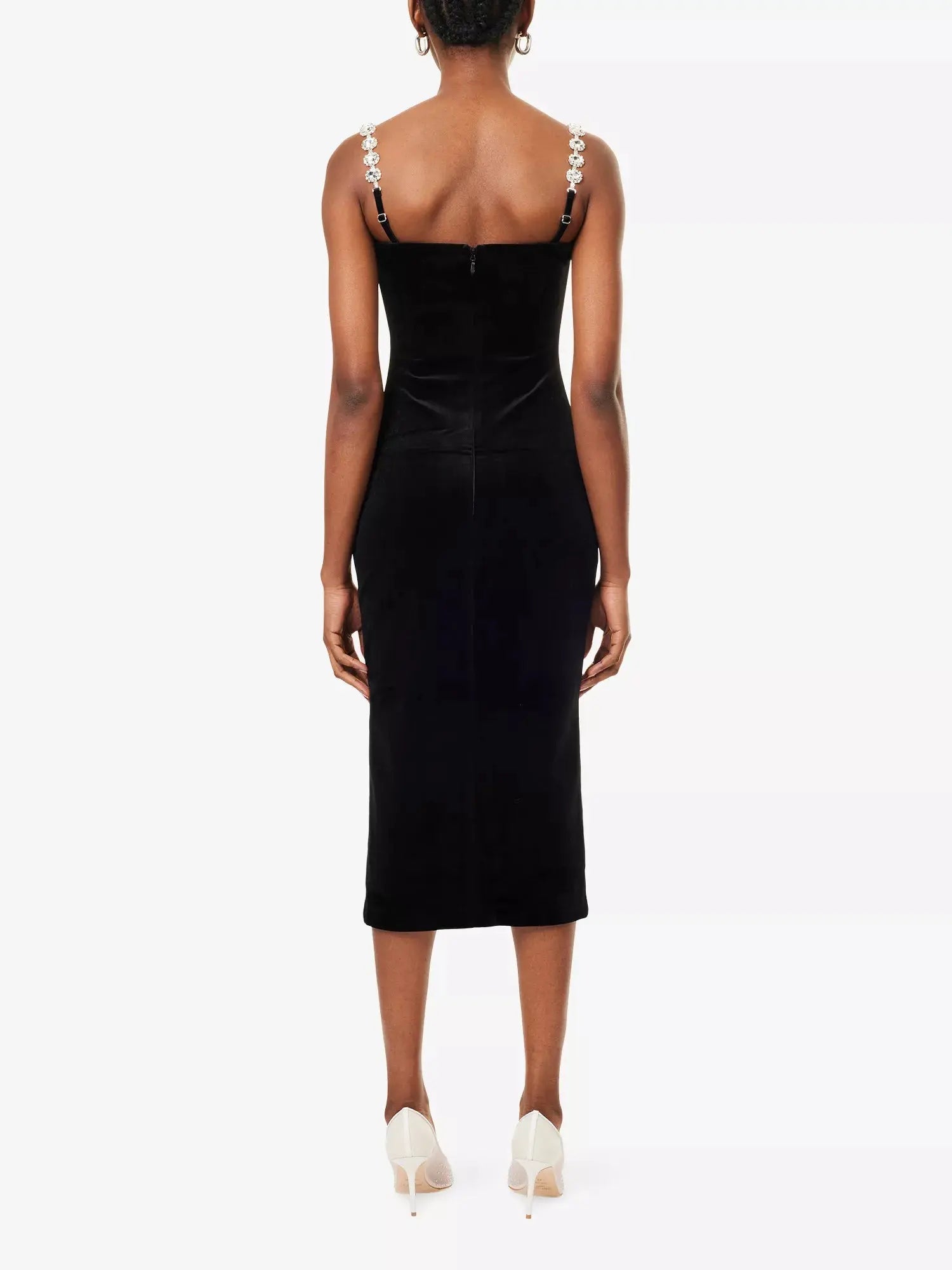 Women's Eliza Jewel-Straps Velvet Midi Dress Nadine Merabi