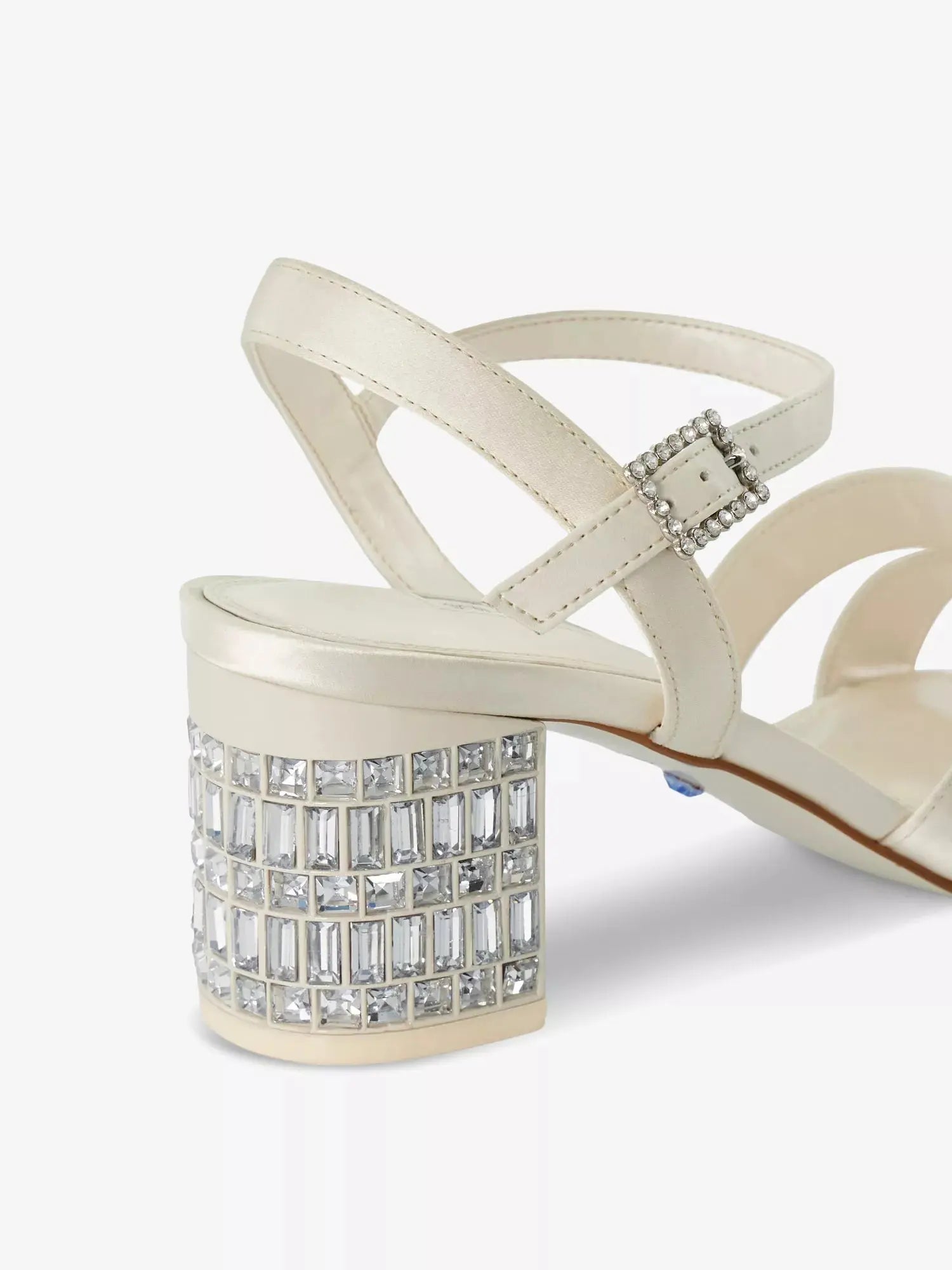 Women's Bridal Matrimony crystal-embellished satin heeled sandals Dune