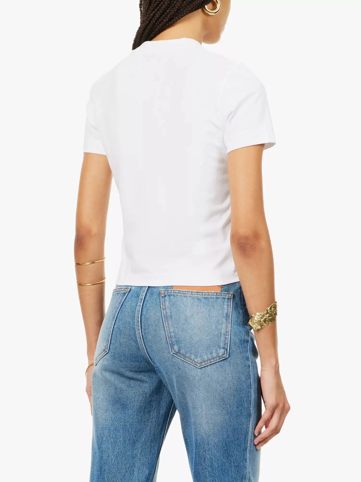 Women's Brand-print short-sleeve stretch-cotton T-shirt Jacquemus