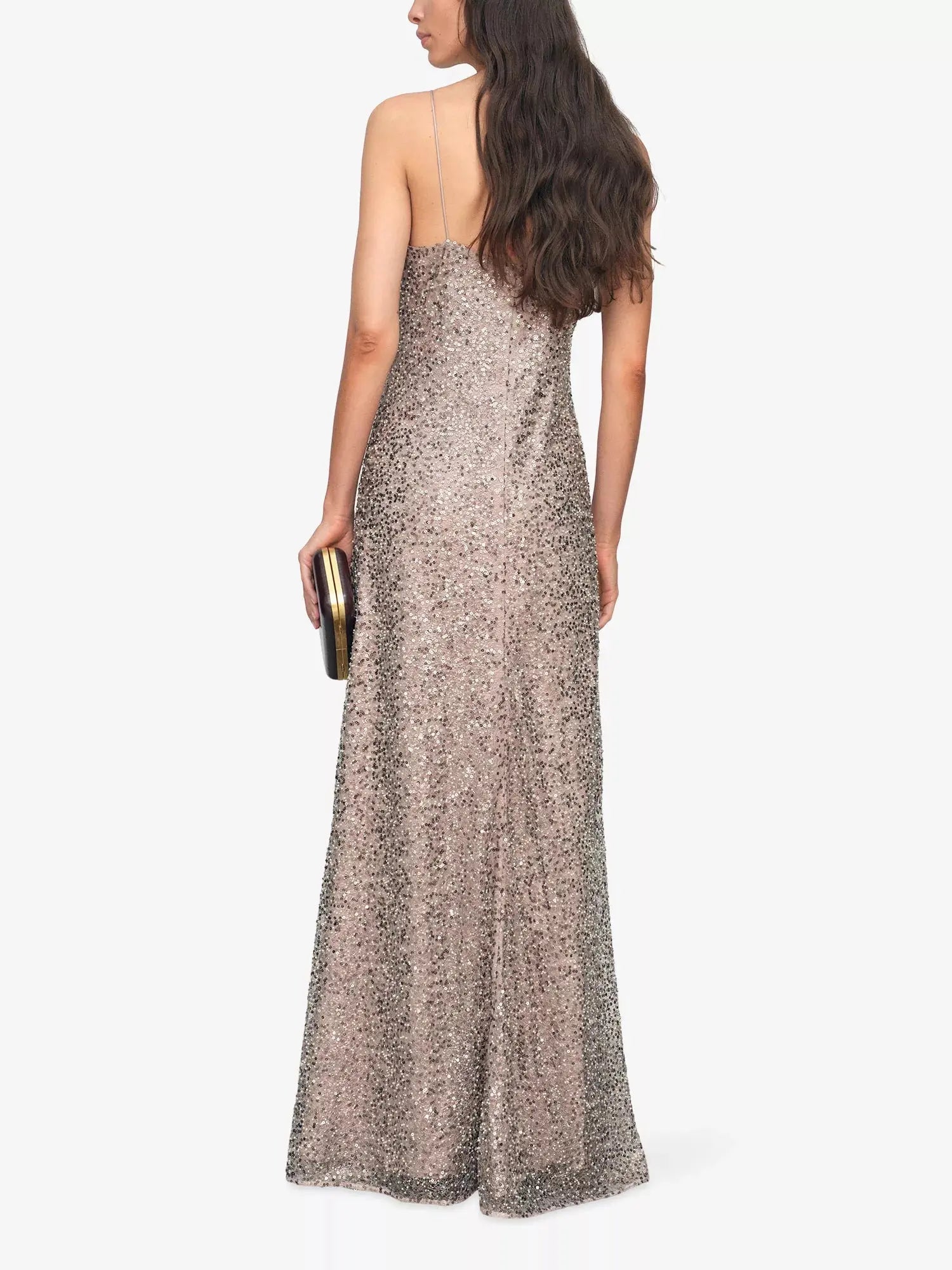 Women's Faye Embellished Sequin Maxi Gown Reiss