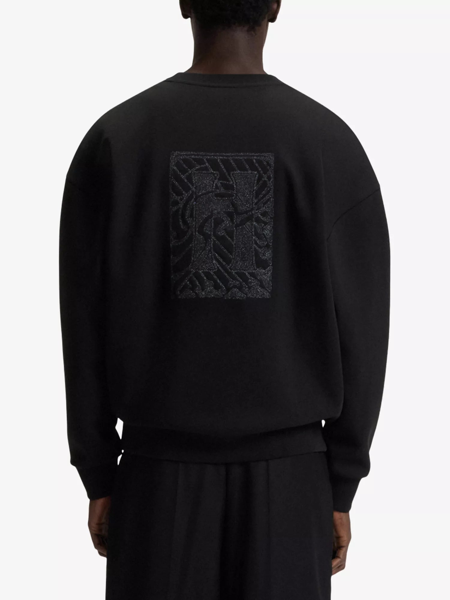 Brand-Embroidered Relaxed-Fit Cotton-Blend Sweatshirt