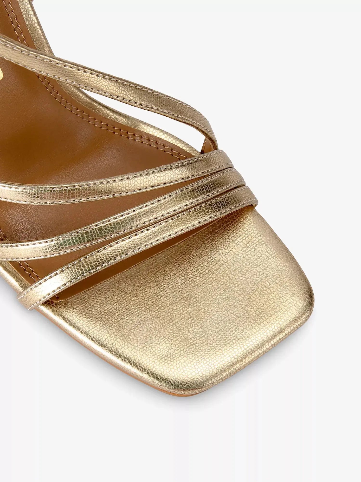Women's Sweetie 95 Strappy Metallic Faux-Leather Sandals KG Kurt Geiger