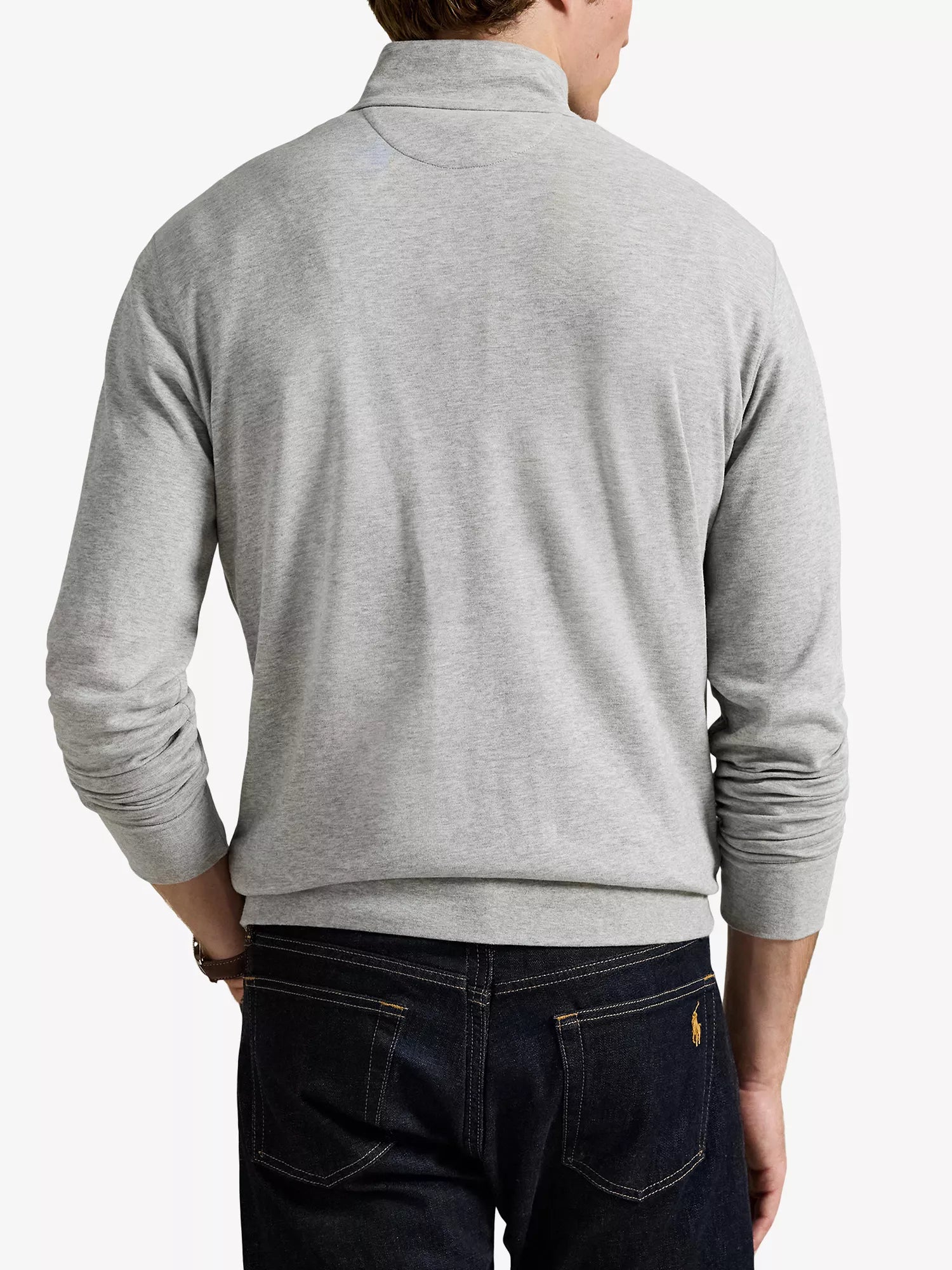 Brand-Embroidered Half-Zip Cotton-Blend Sweatshirt