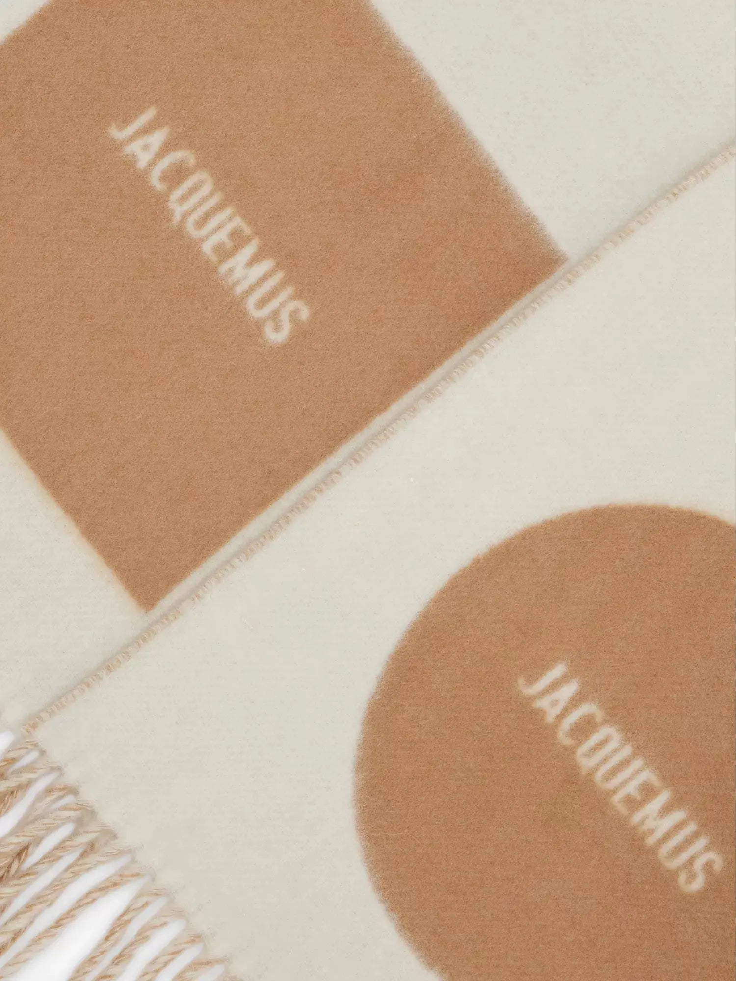 Women's The Rond Carré Jacquard Wool Scarf Jacquemus