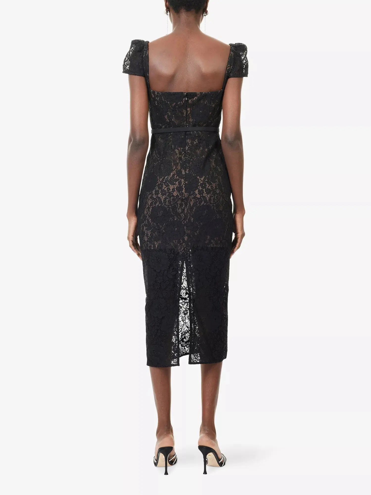 Women's Sweetheart Lace Cotton-Blend Midi Dress Self-Portrait