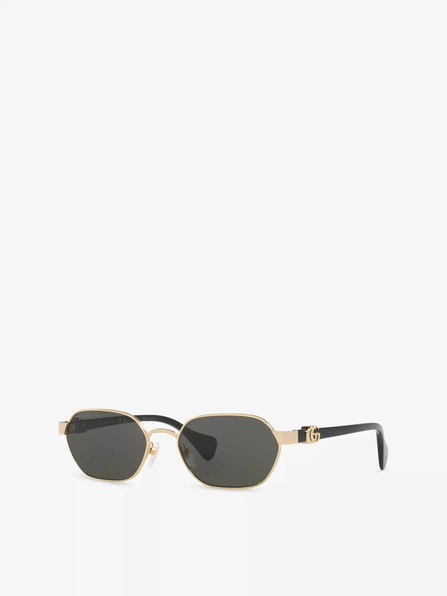 Women's GG1593S Rectangular-Frame Metal Sunglasses Gucci