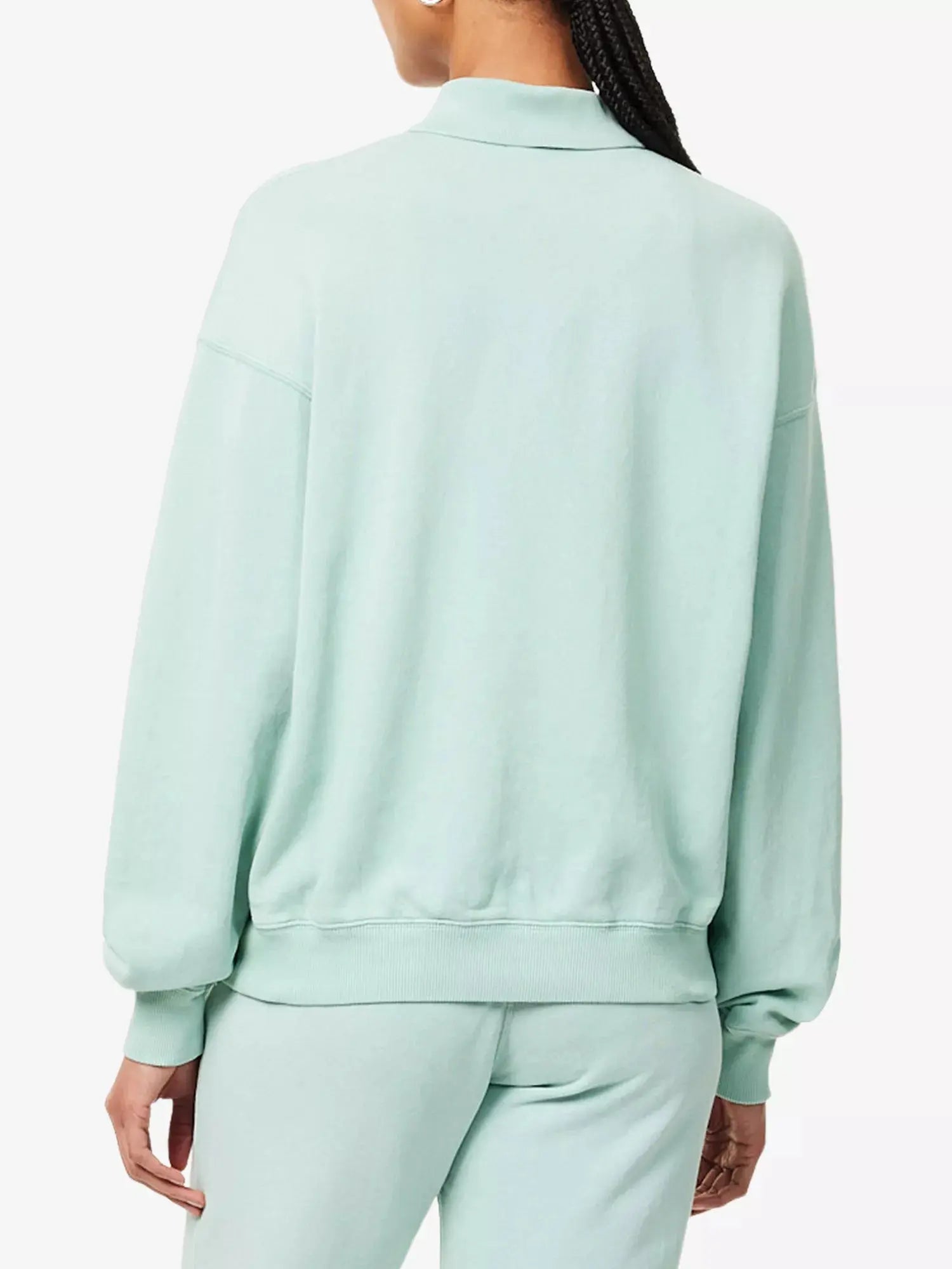 Women's Logo-Embroidery Polo-Collar Cotton-Jersey Sweatshirt Polo Ralph Lauren