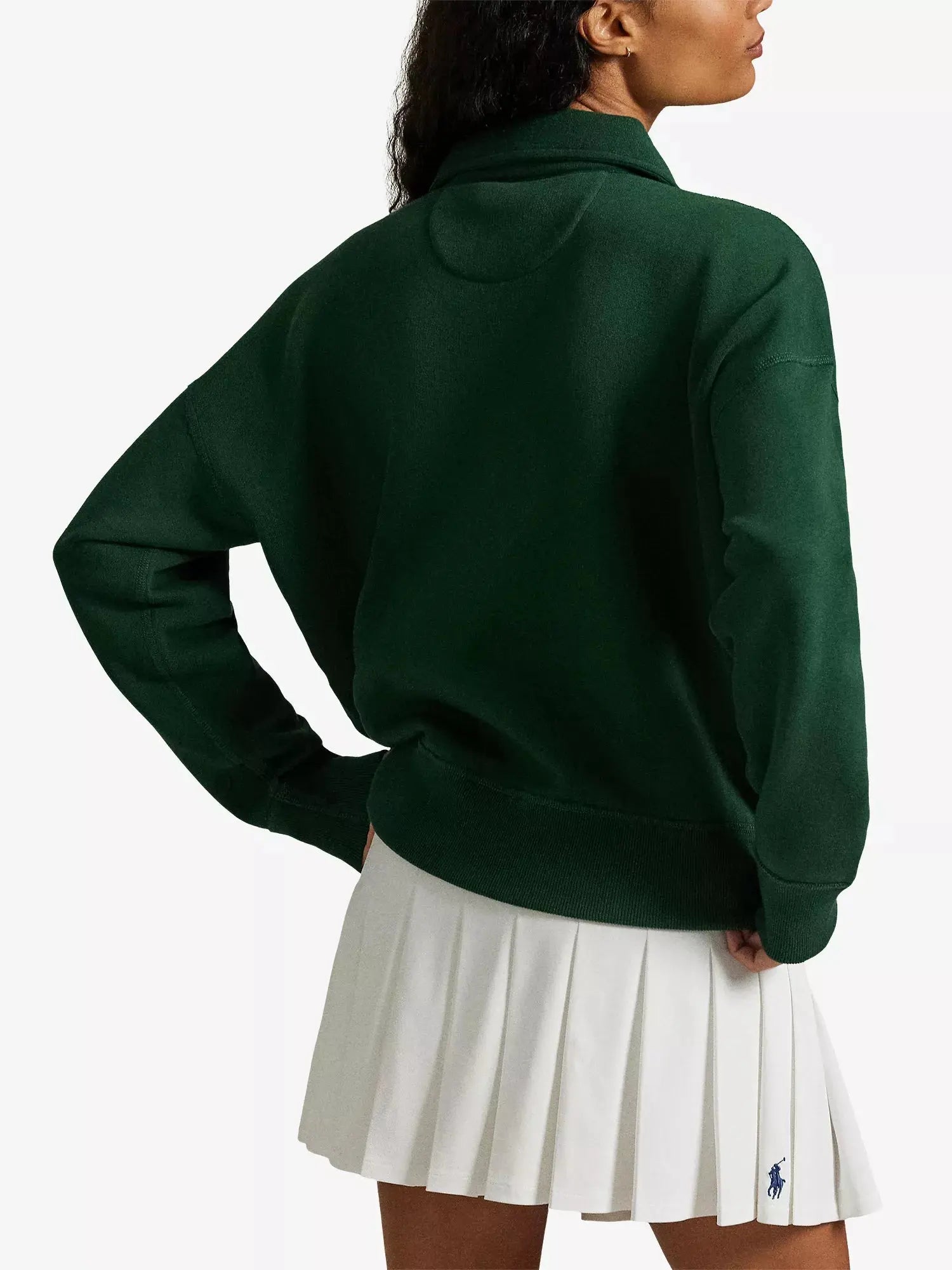 Women's Branded-Print Half-Zip Cotton-Blend Sweatshirt Polo Ralph Lauren