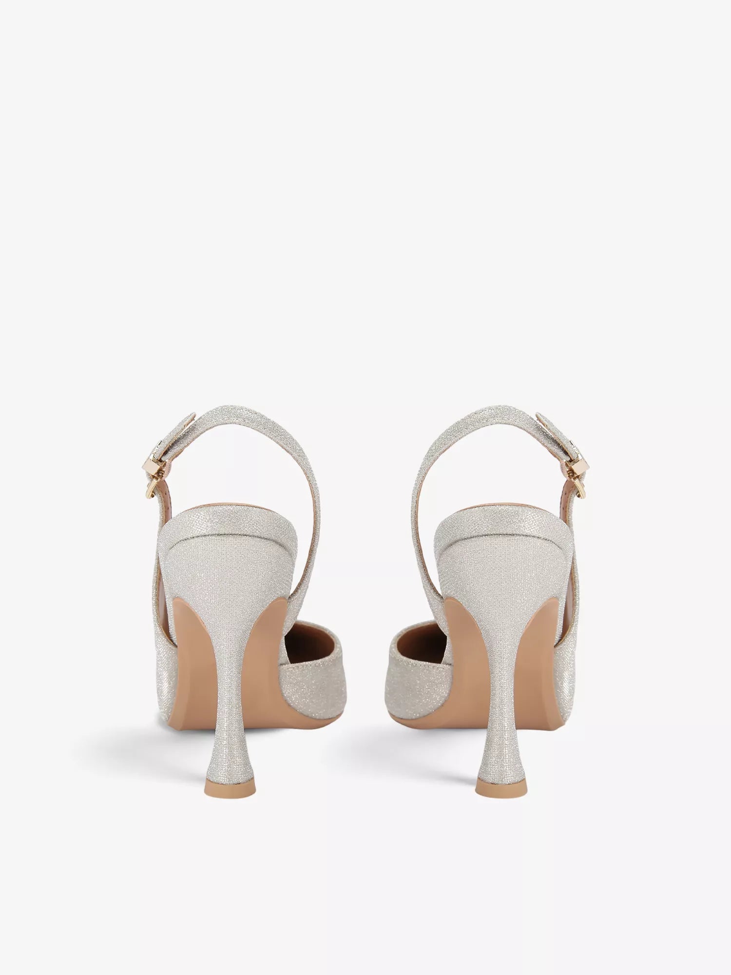 Aria pointed-toe woven slingback courts