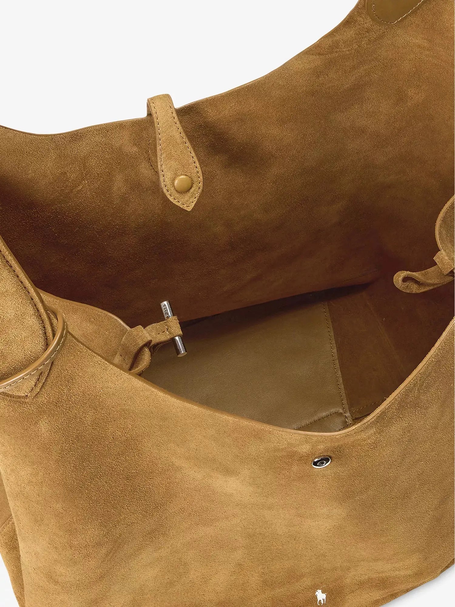 Women's Polo Play Medium Suede Tote Bag Polo Ralph Lauren