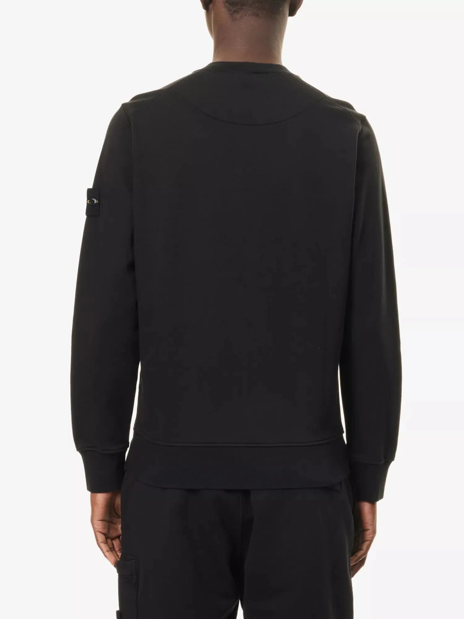 Men's Crewneck Brand-Badge Cotton-Jersey Sweatshirt Stone Island