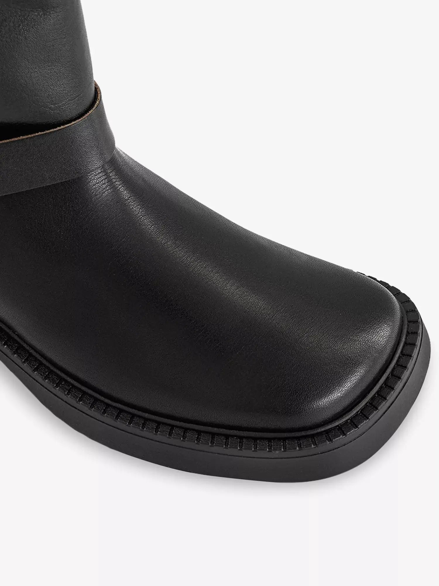 Women's Maitea Leather Flat Ankle Boots Miista