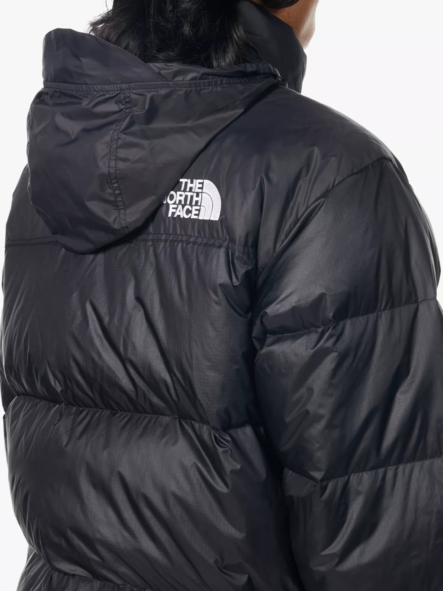 1996 Retro Nuptse funnel-neck nylon down jacket