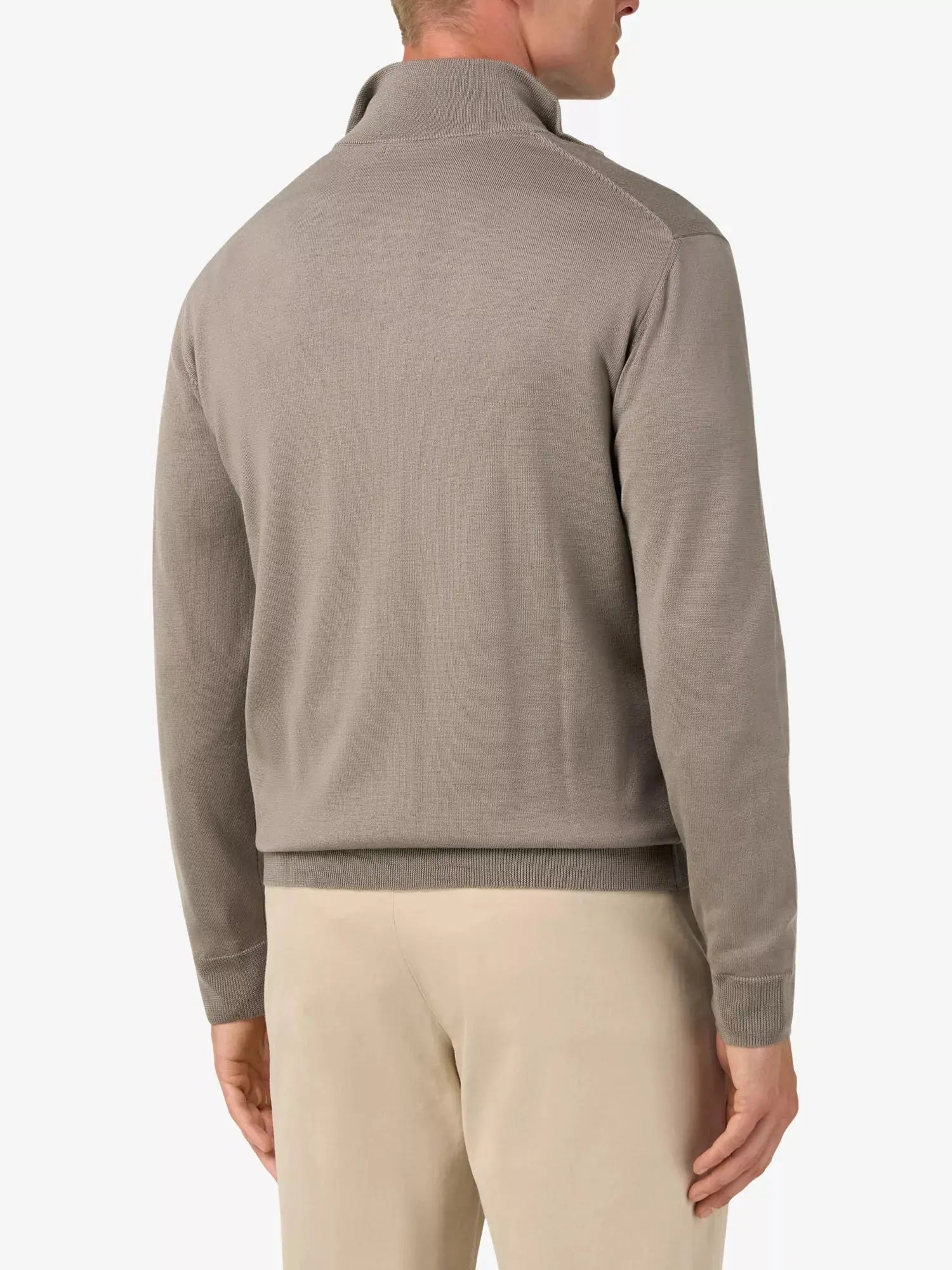 Men's Zip-Up Merino-Wool Jumper Boggi Milano