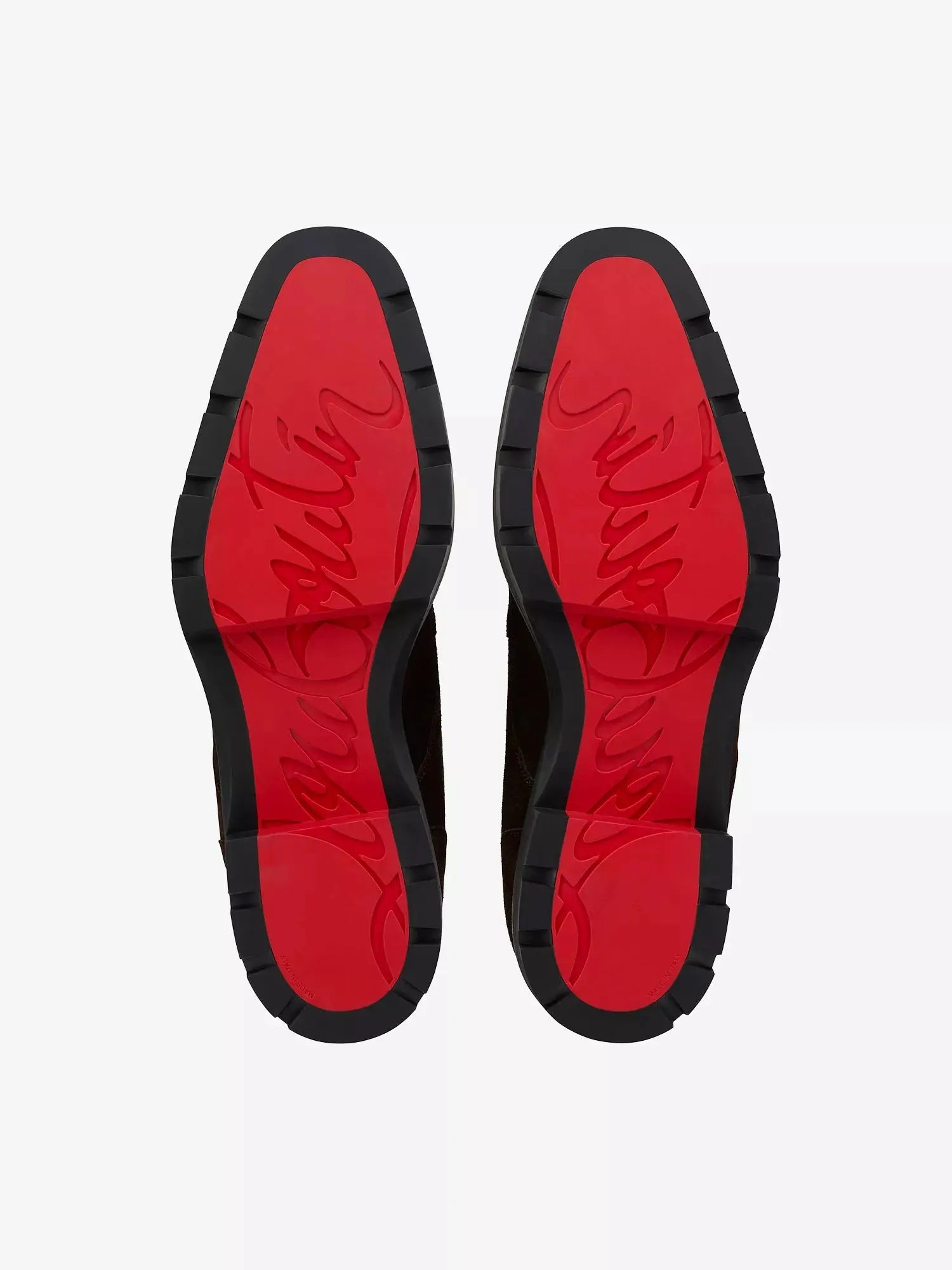 Men's Caracolo Lion Flat Crosta Leather Boots Christian Louboutin