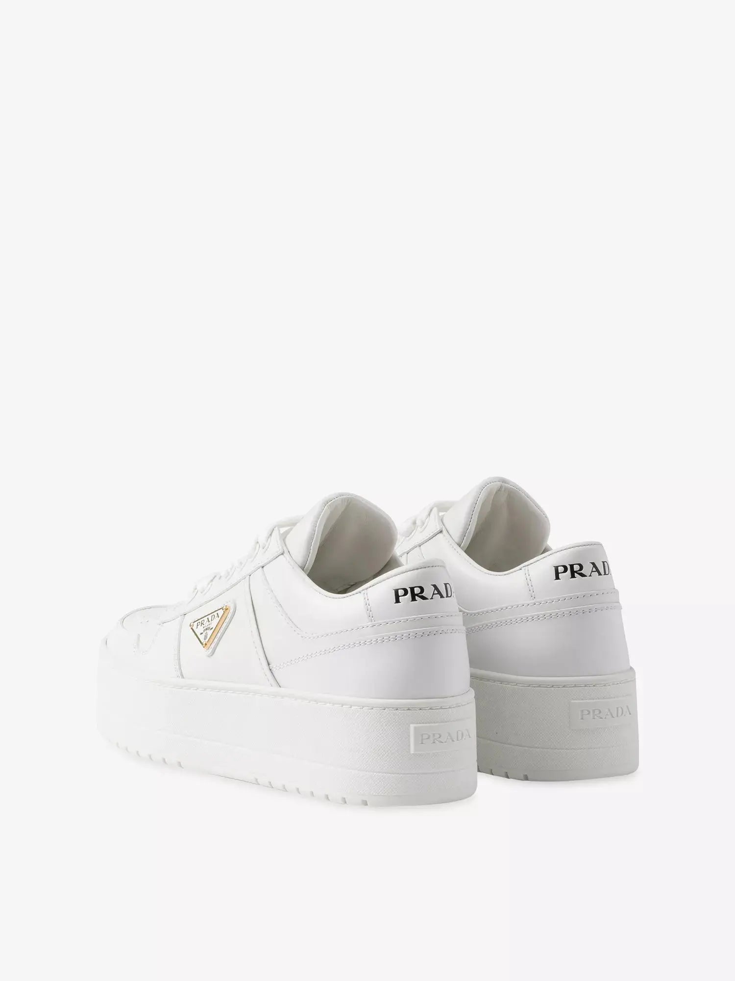 Women's Downtown Bold Leather Trainers Prada