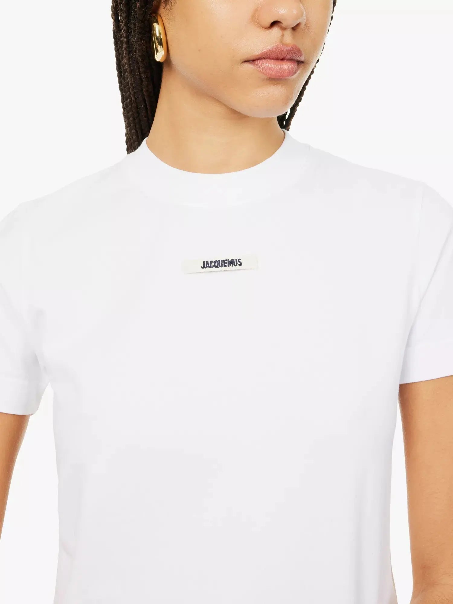 Women's Brand-print short-sleeve stretch-cotton T-shirt Jacquemus
