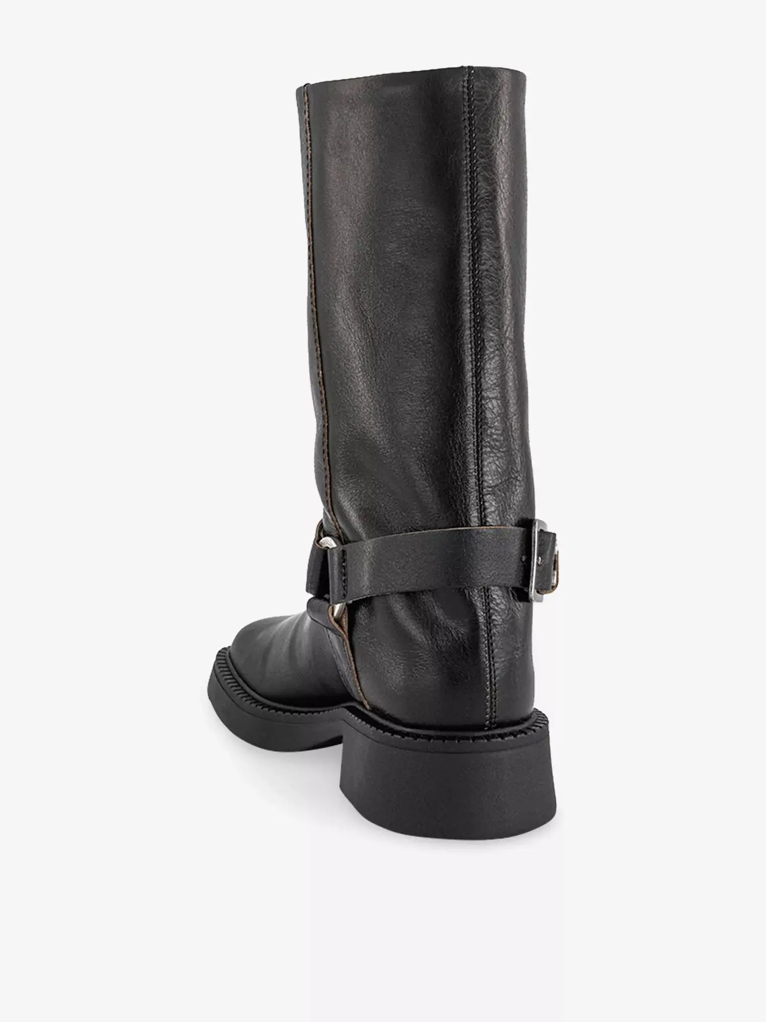 Women's Maitea Leather Flat Ankle Boots Miista