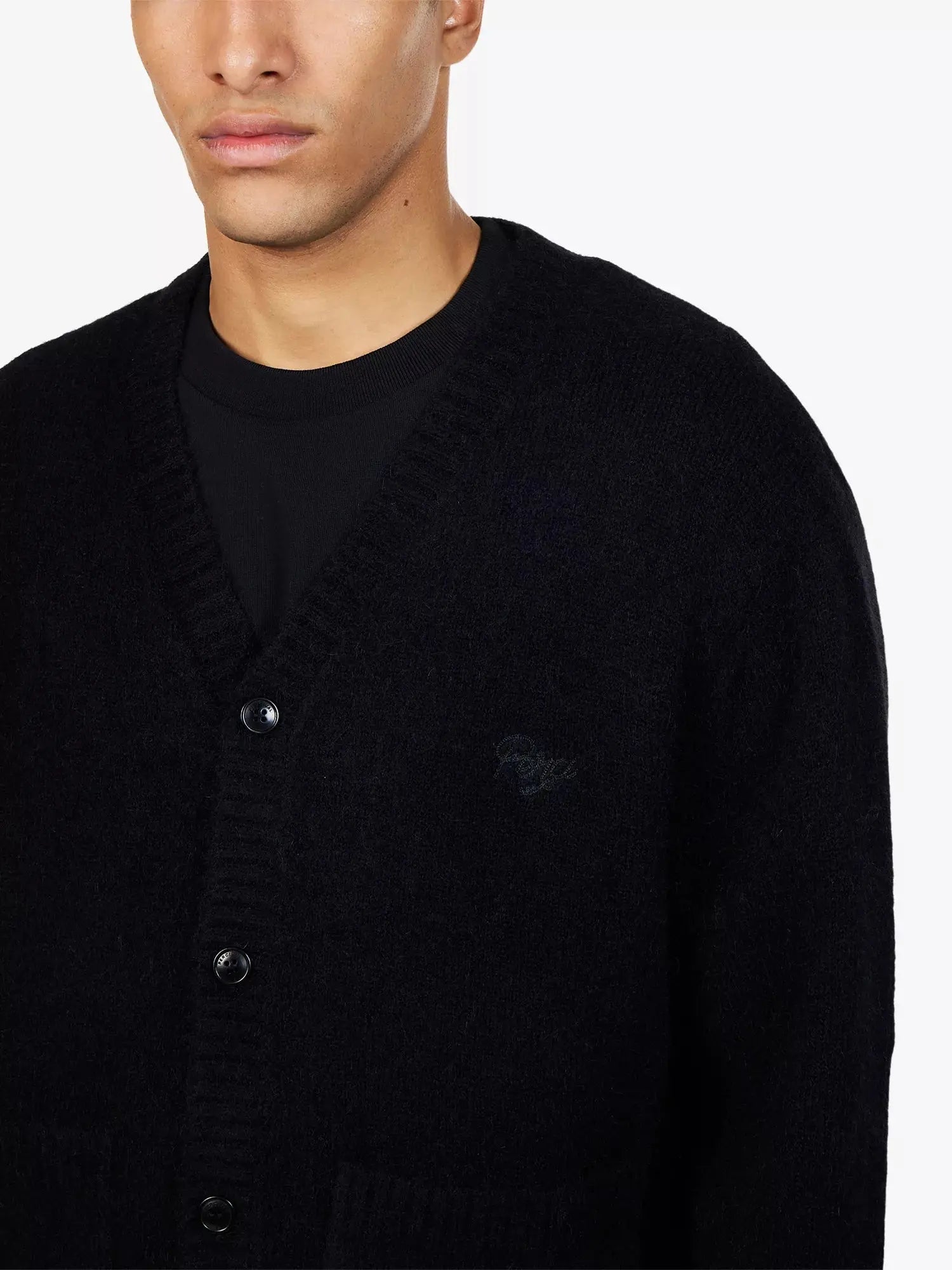 Men's White Glove Mohair Wool Blend Cardigan Percival