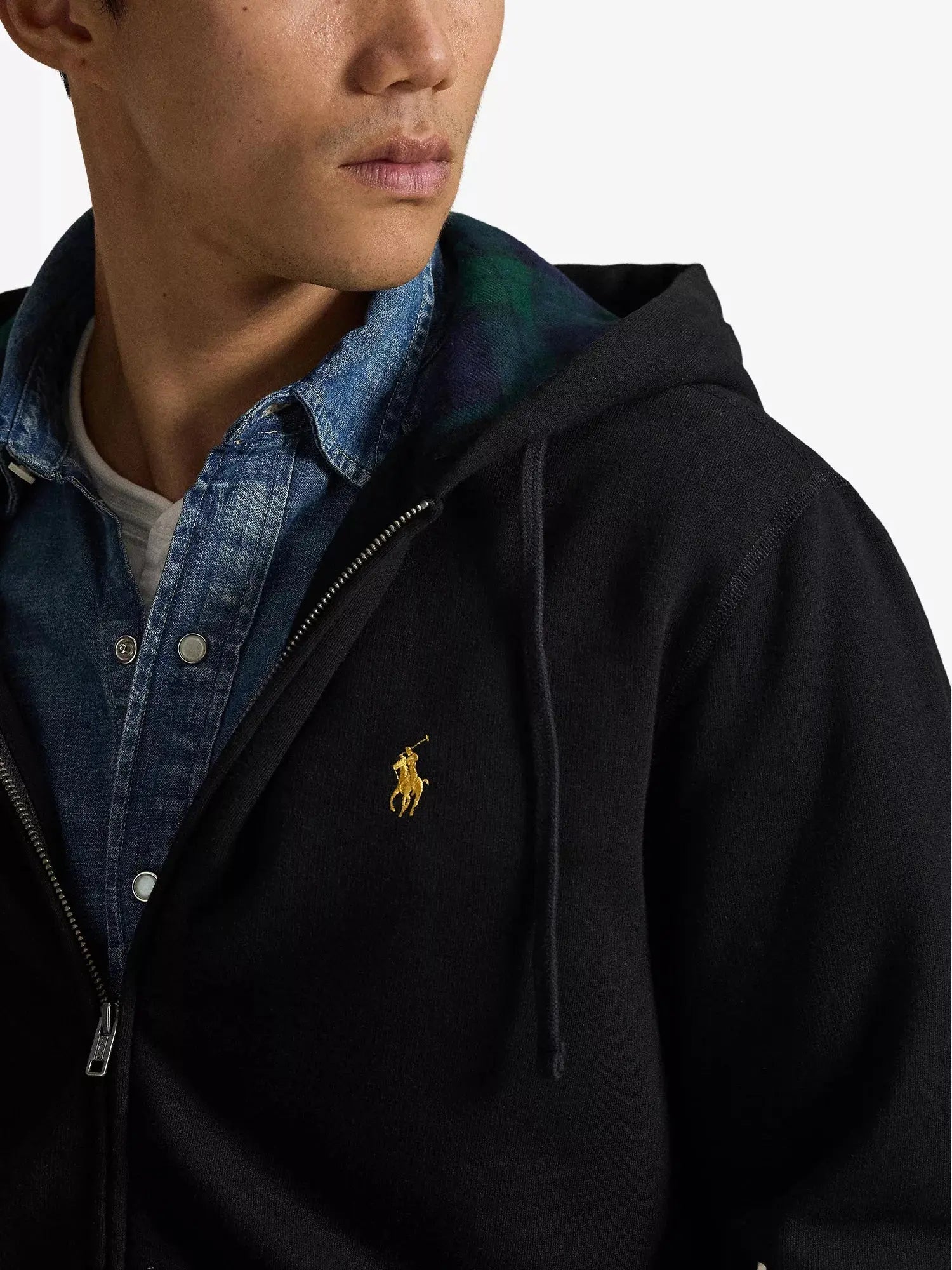 Men's Zipped Logo-Embroidered Cotton-Blend Hoody Polo Ralph Lauren