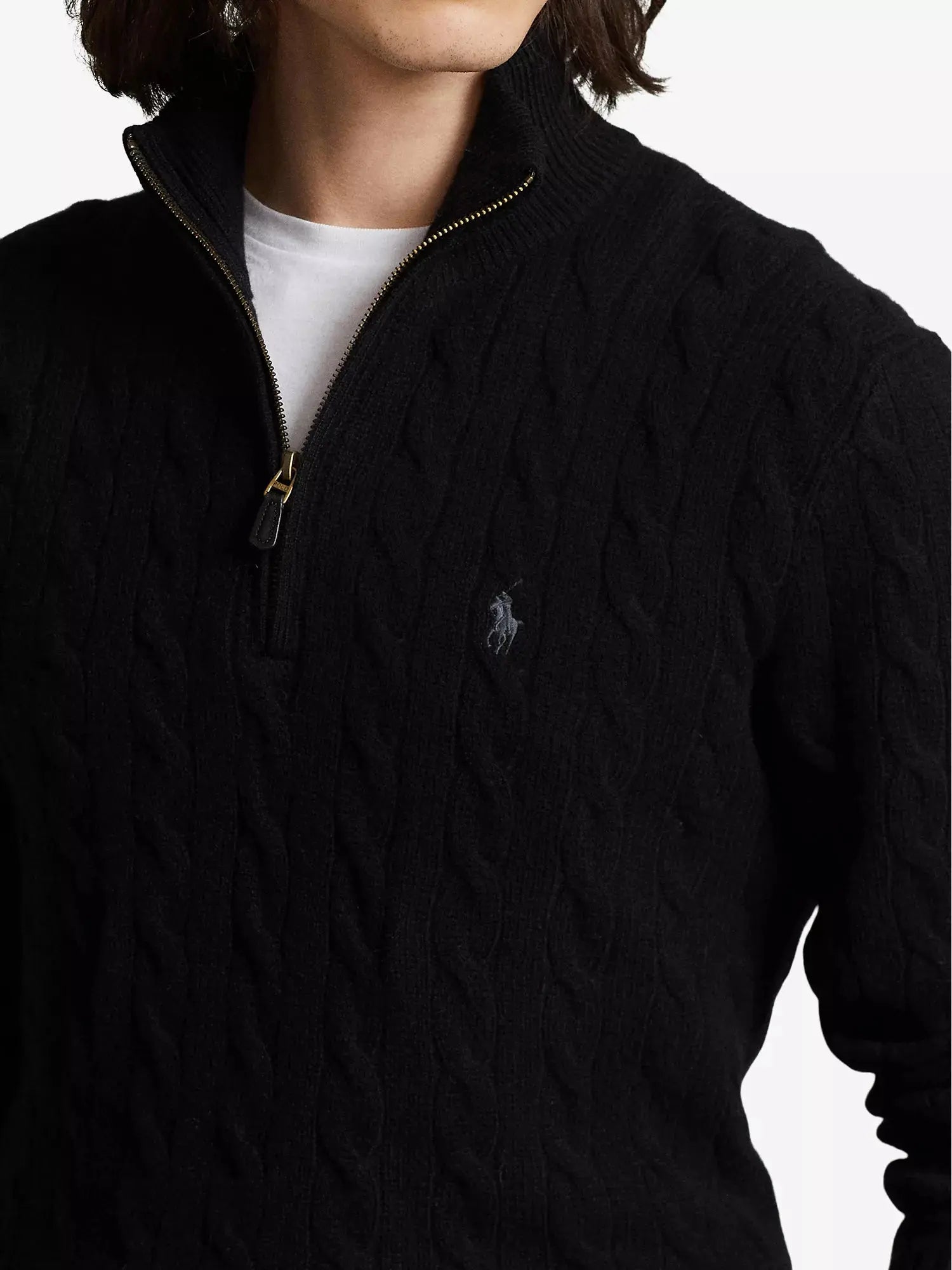 Men's Logo Cable-Knit Wool And Cashmere Jumper Polo Ralph Lauren