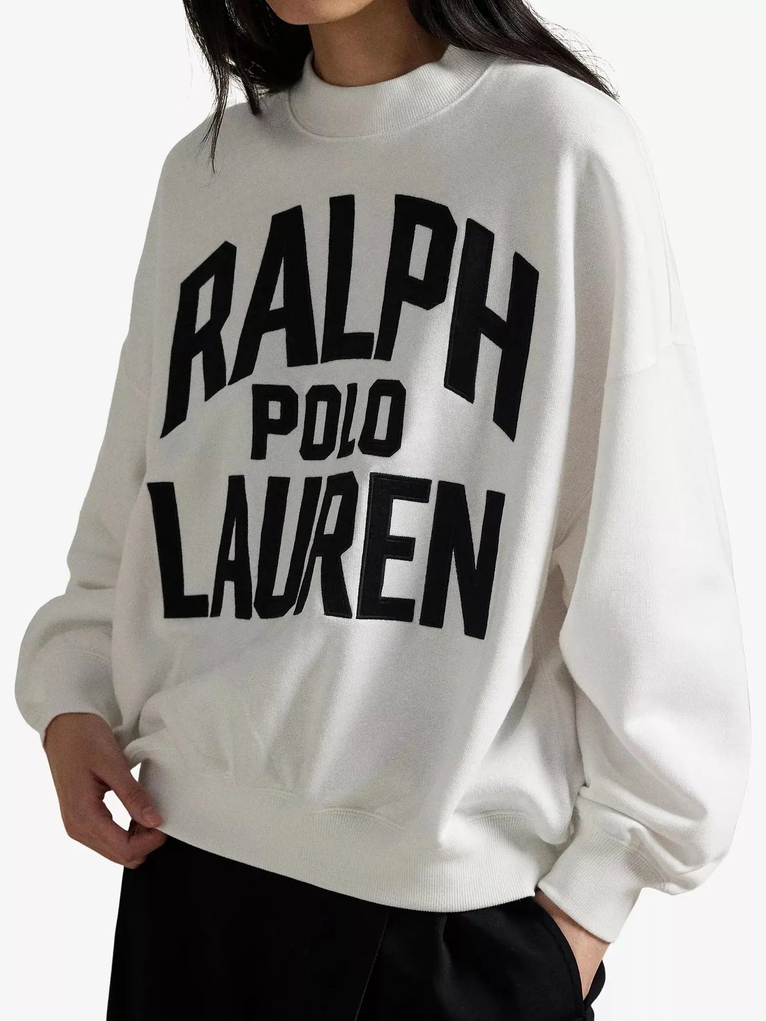 Women's Branded Relaxed-Fit Cotton-Blend Sweatshirt Polo Ralph Lauren