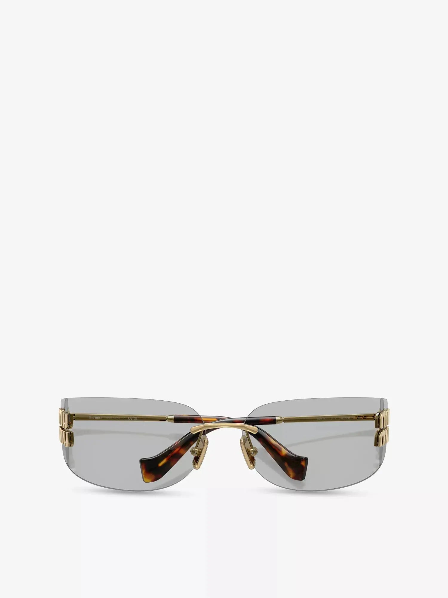 Women's MU A51S Square-Frame Metal Sunglasses Miu Miu