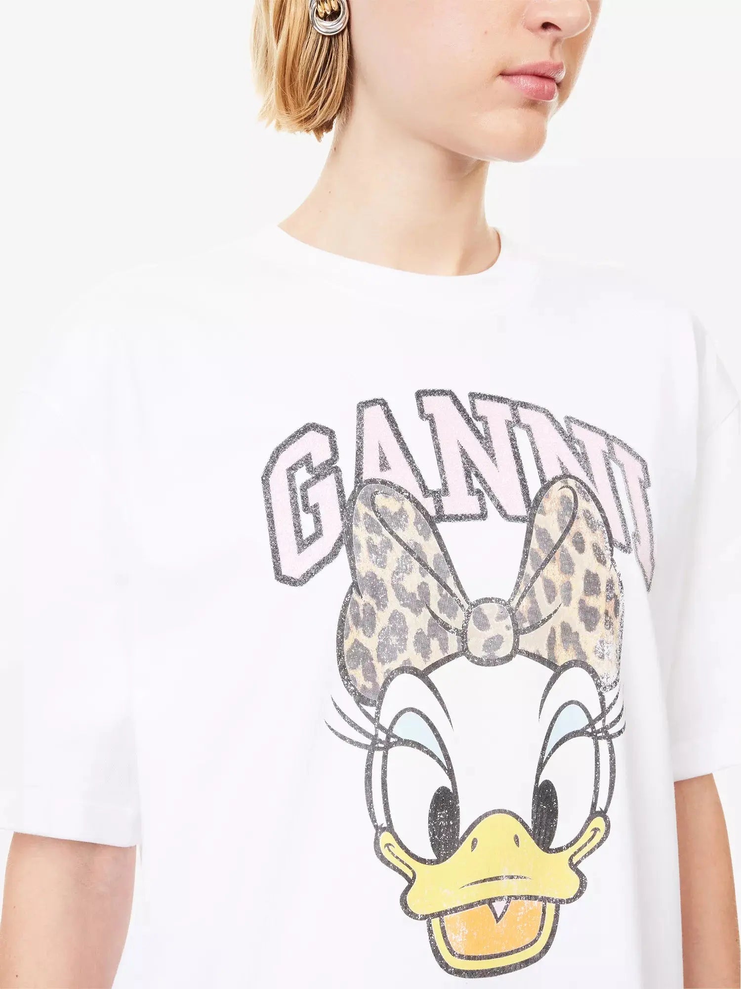 Women's GANNI x Disney Daisy Duck Relaxed-Fit Cotton-Jersey T-Shirt GIANNI