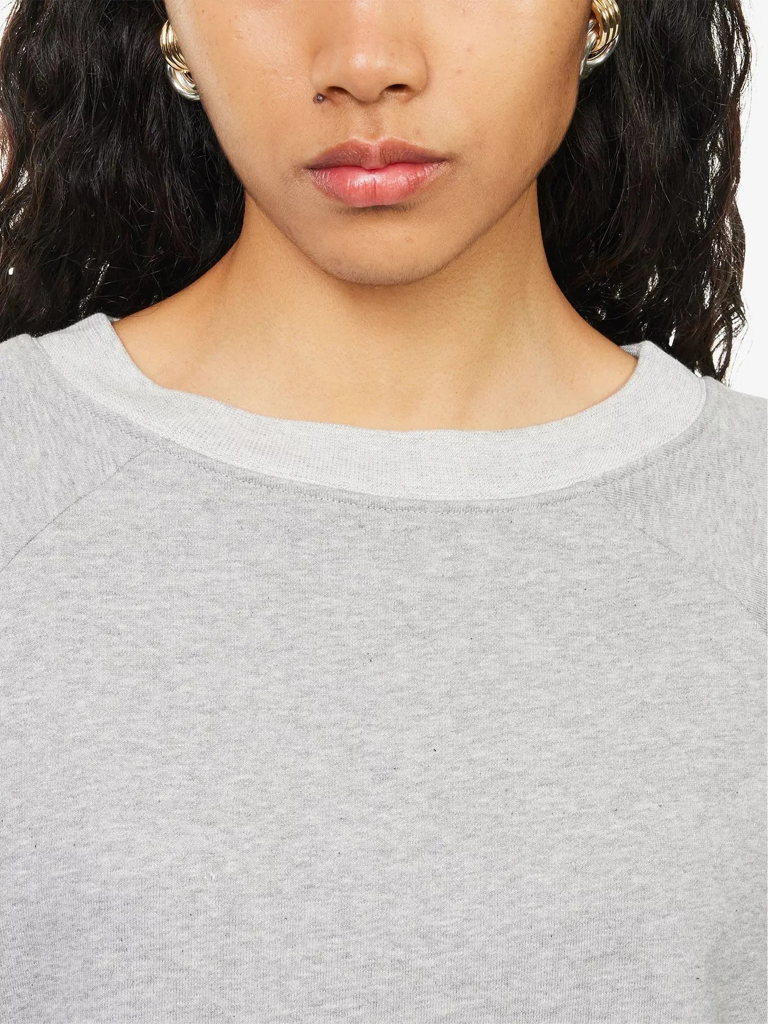 Women's Cropped Raglan-Sleeves Cotton-Blend Sweatshirt Victoria Beckham