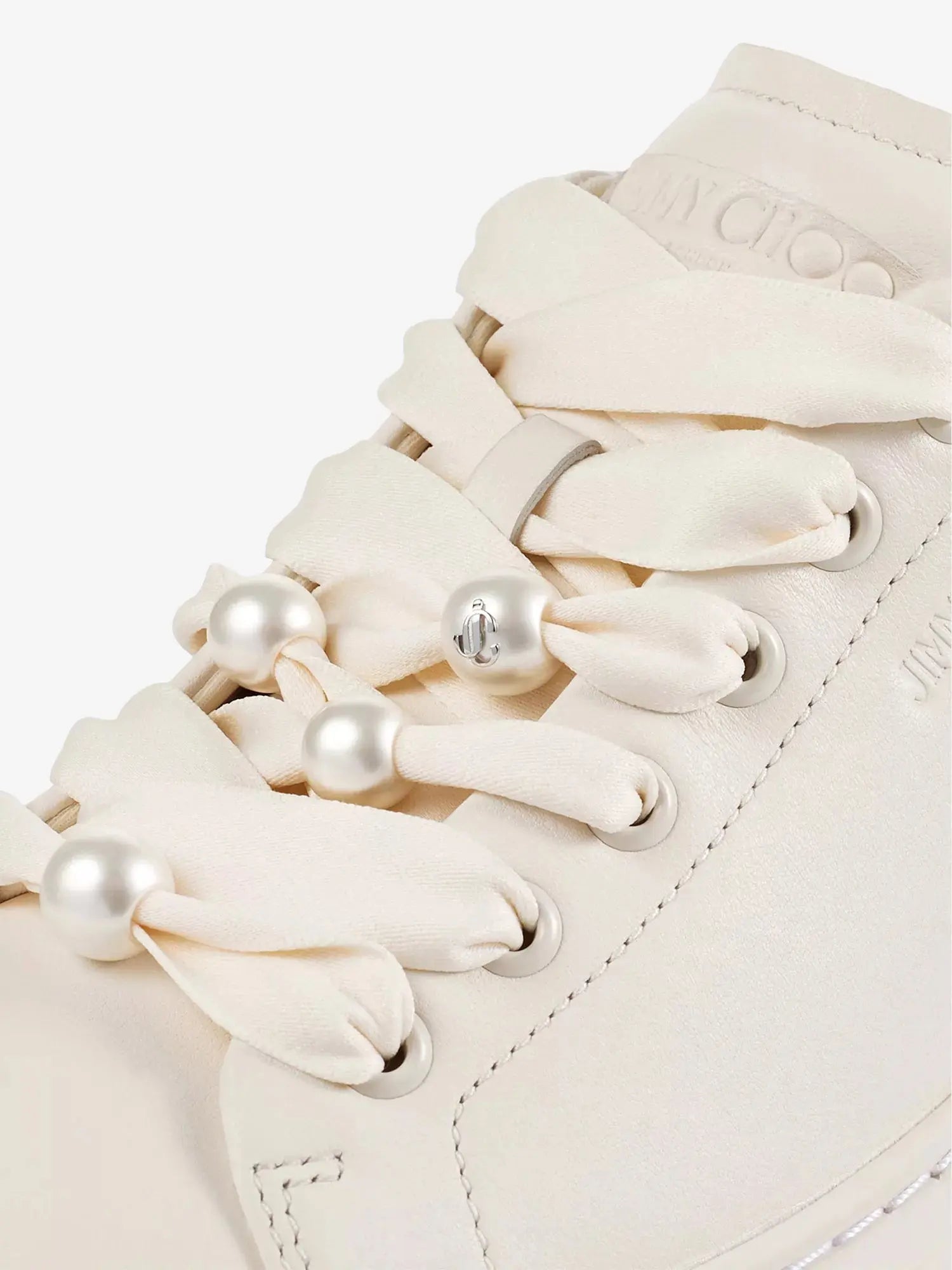 Women's Diamond Light Maxi Glitter-Embellished Leather Trainers Jimmy Choo