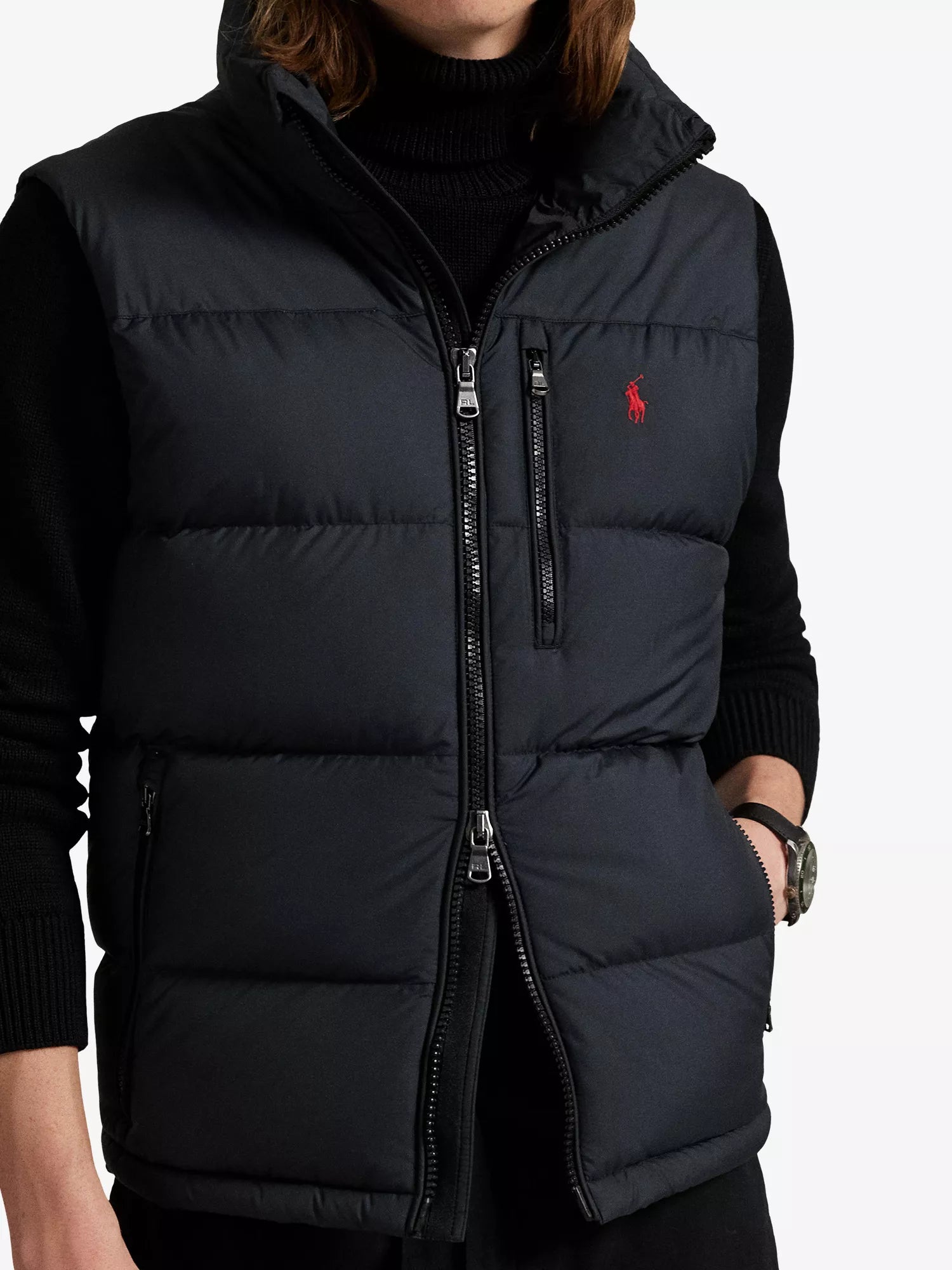 Brand-Embroidered Padded Shell Gilet