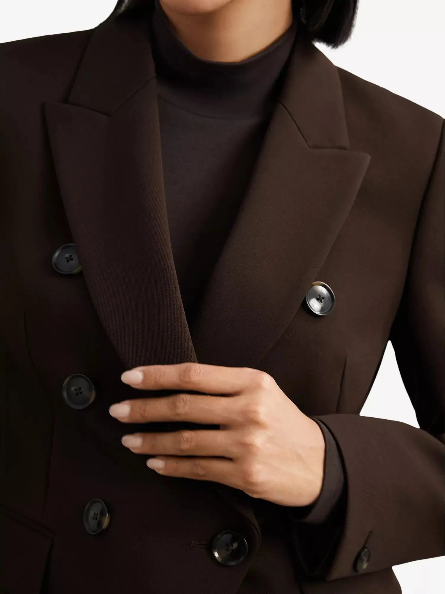 Women's Priya Double-Breasted Woven Blazer Reiss