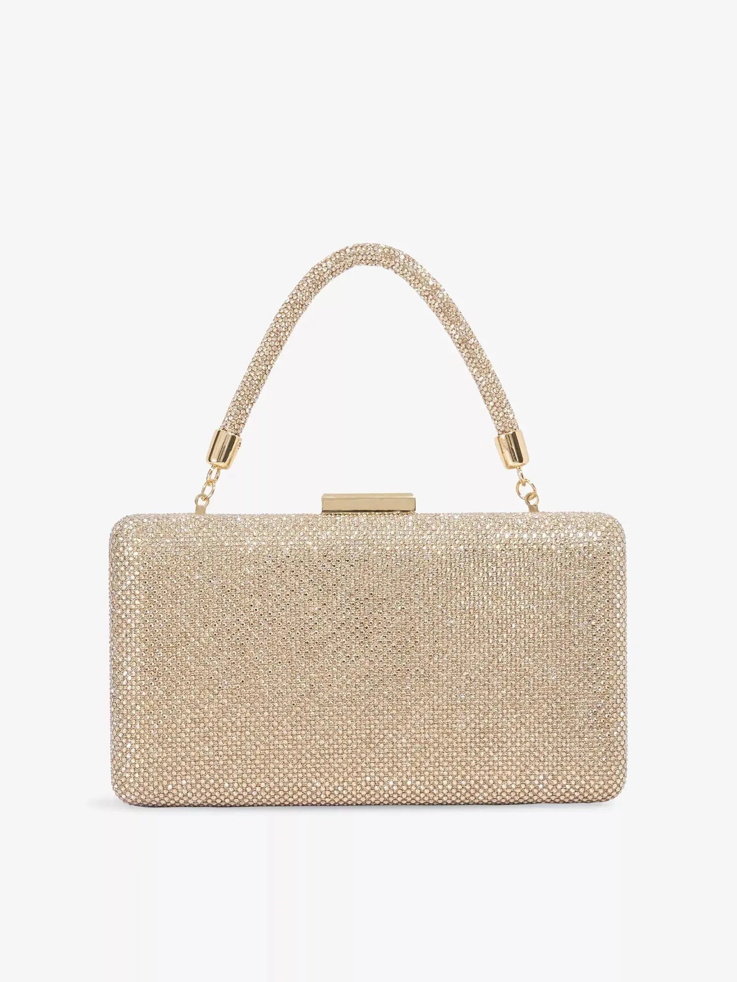 Women's Beaut Diamante Top-Handle Clutch Bag Dune