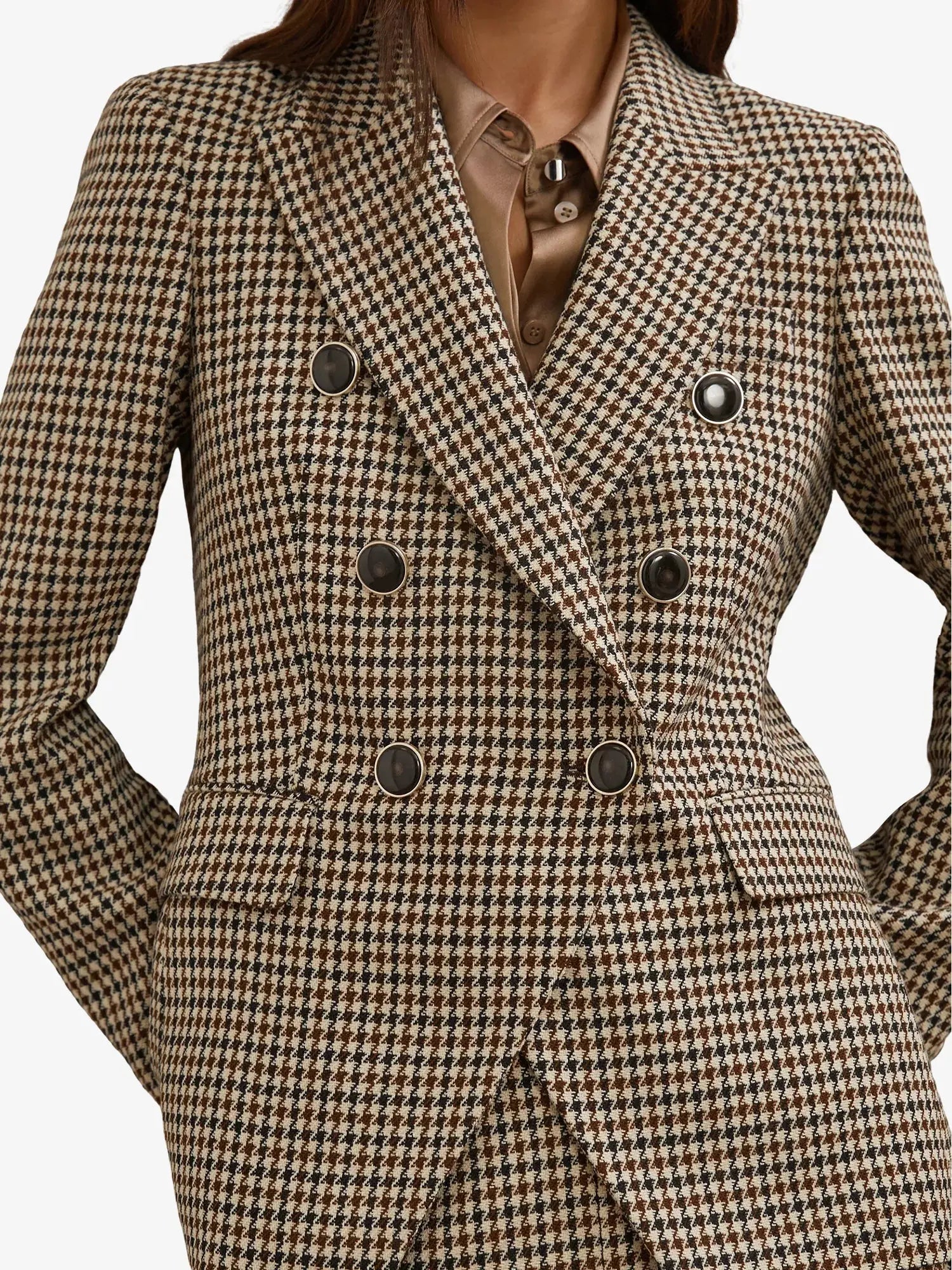 Women's Hartley Double-Breasted Wool-Blend Blazer Reiss