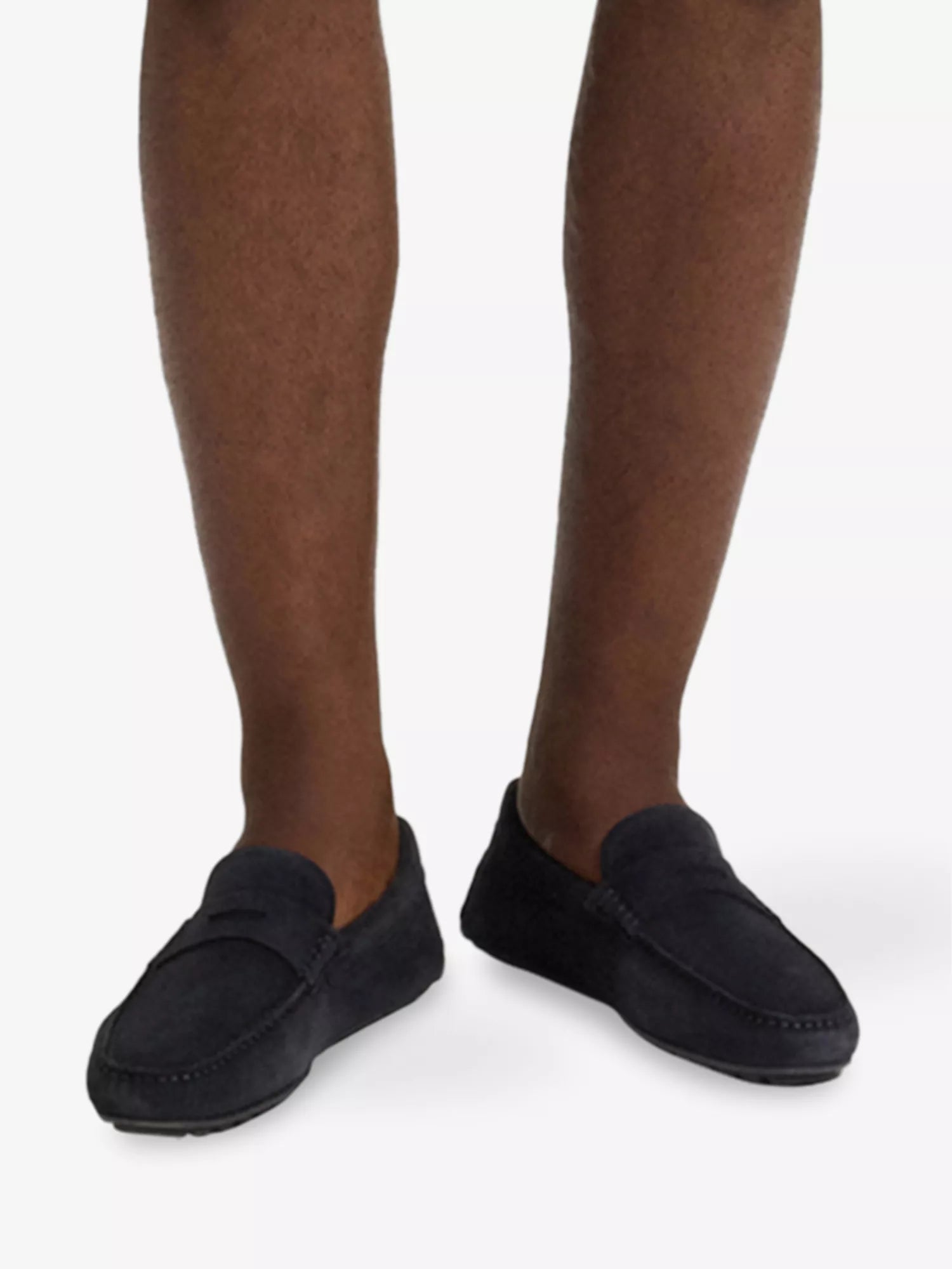 Men's Penny-Detail Suede Loafers Boss
